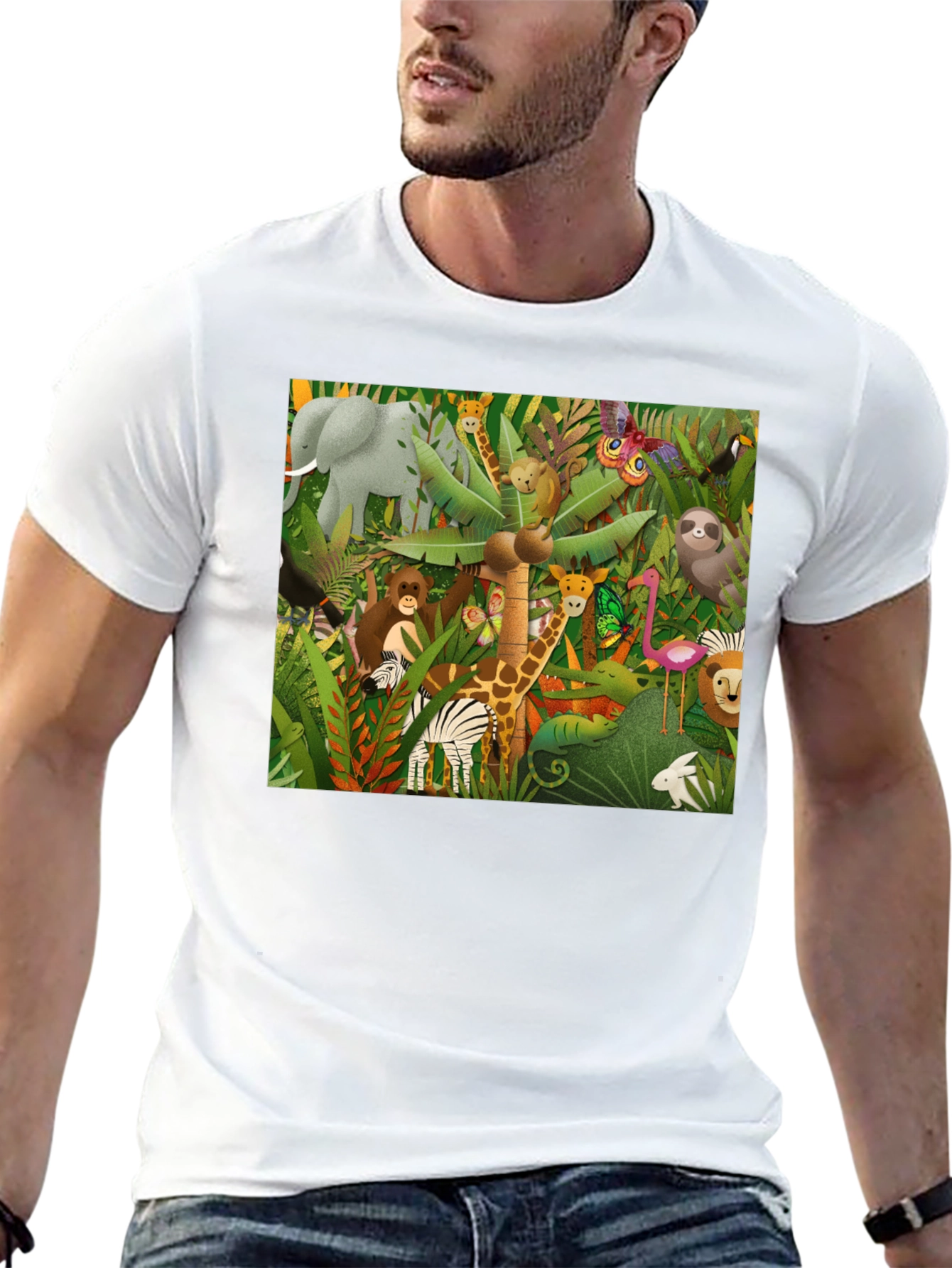 Jungle Animals Graphic Print T-Shirt