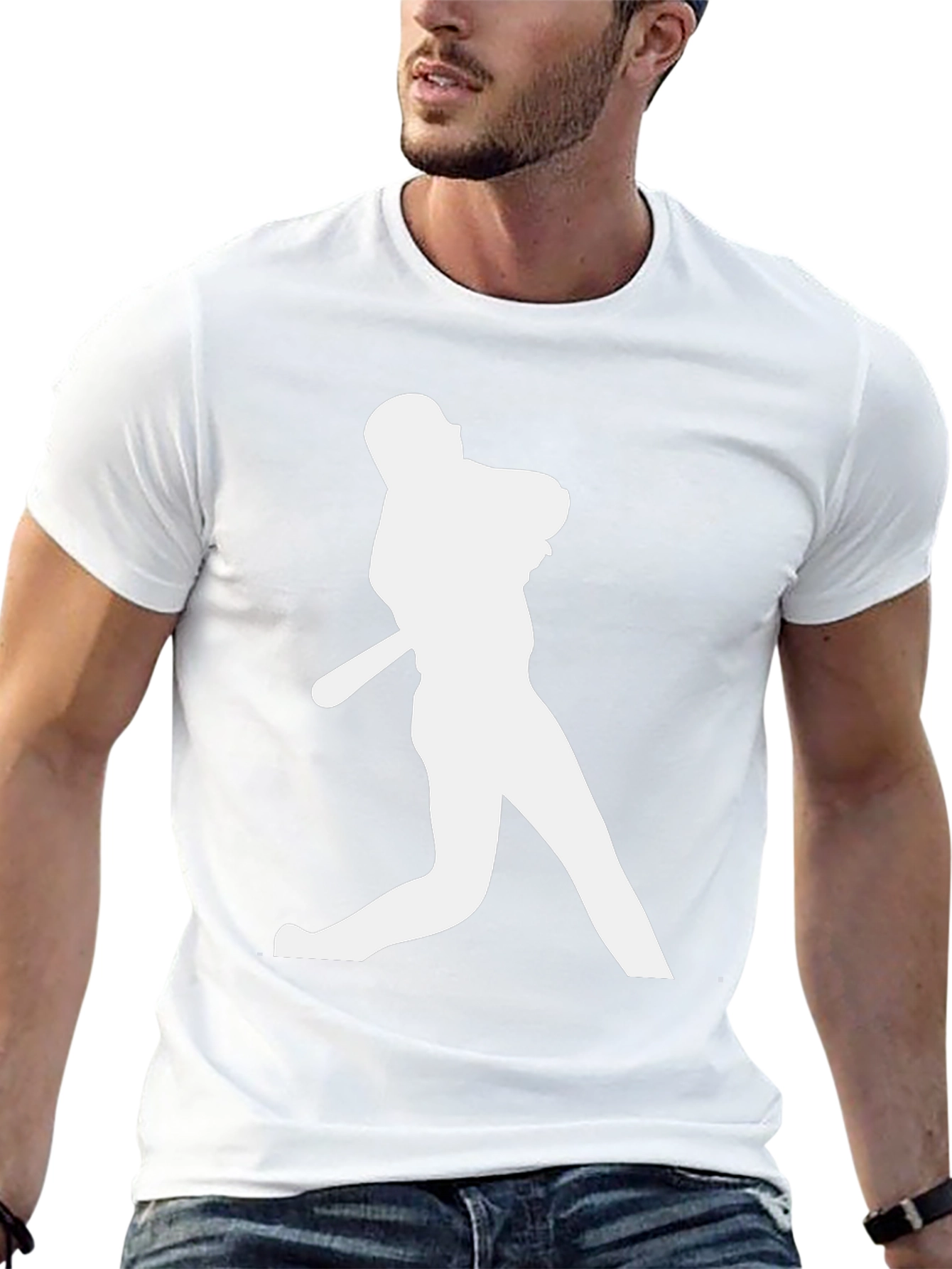 Baseball Silhouette Black T-Shirt