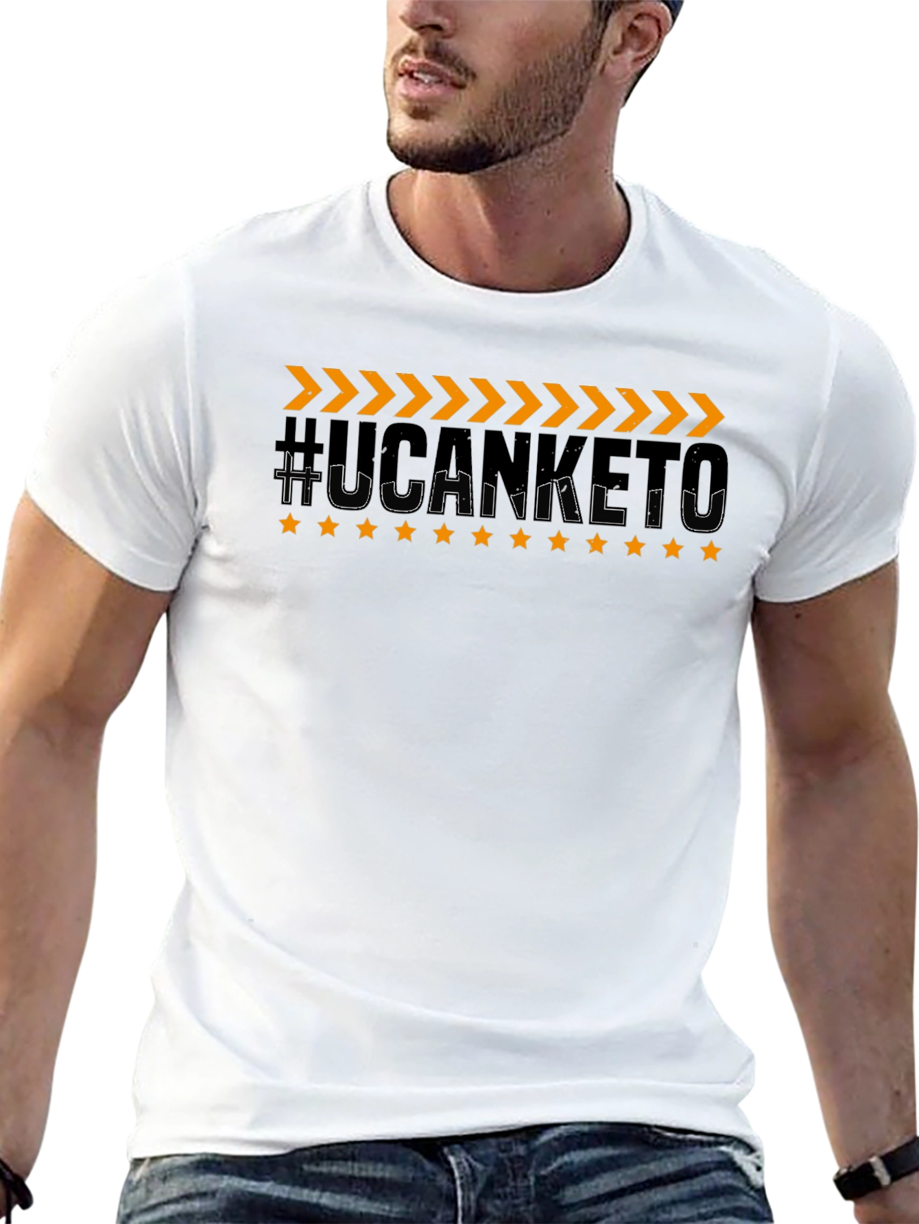 #UCANKETO Graphic Tee - Stylish Black Cotton T-Shirt