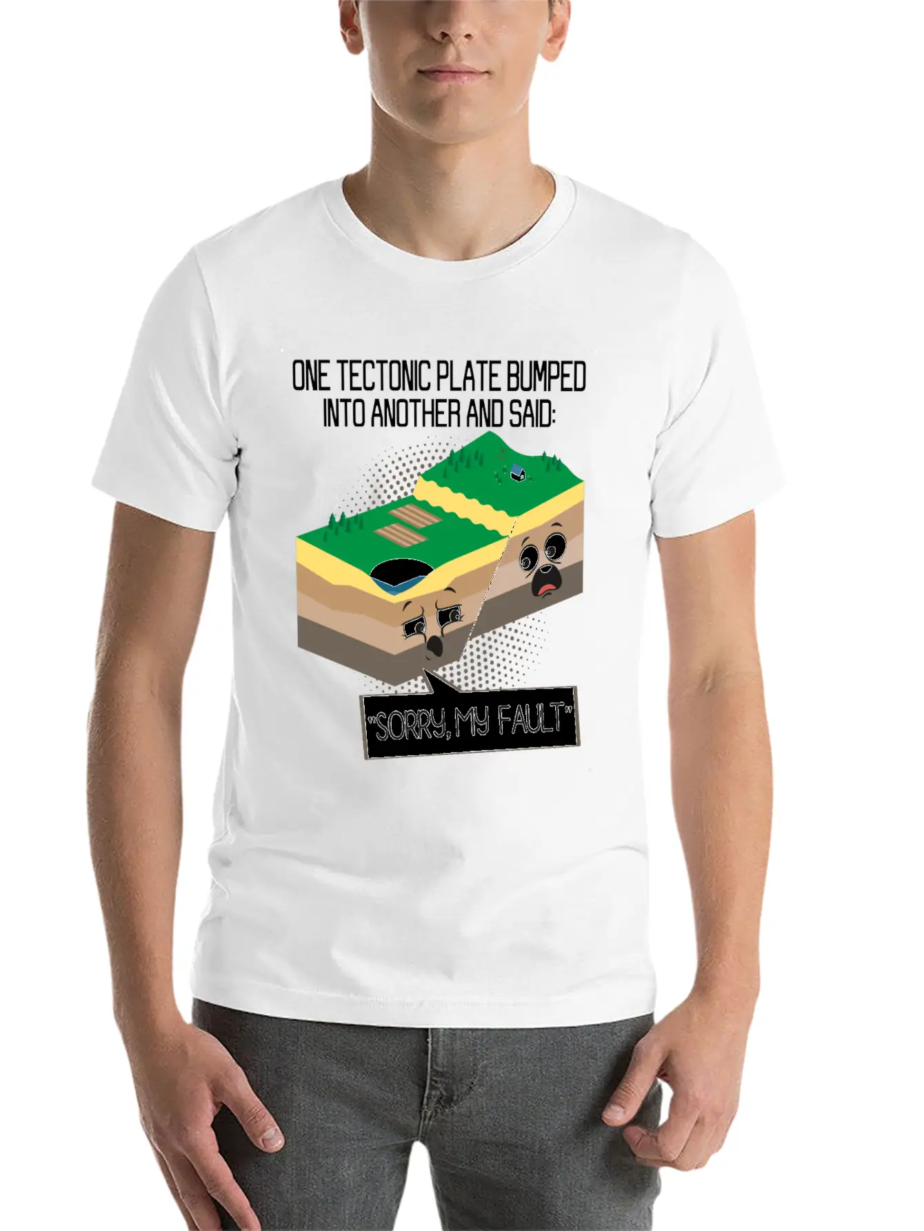 Tectonic Plate Geology Earth Science Teacher Unisex Casual T-Shirt – Clean Design For Daily Comfort