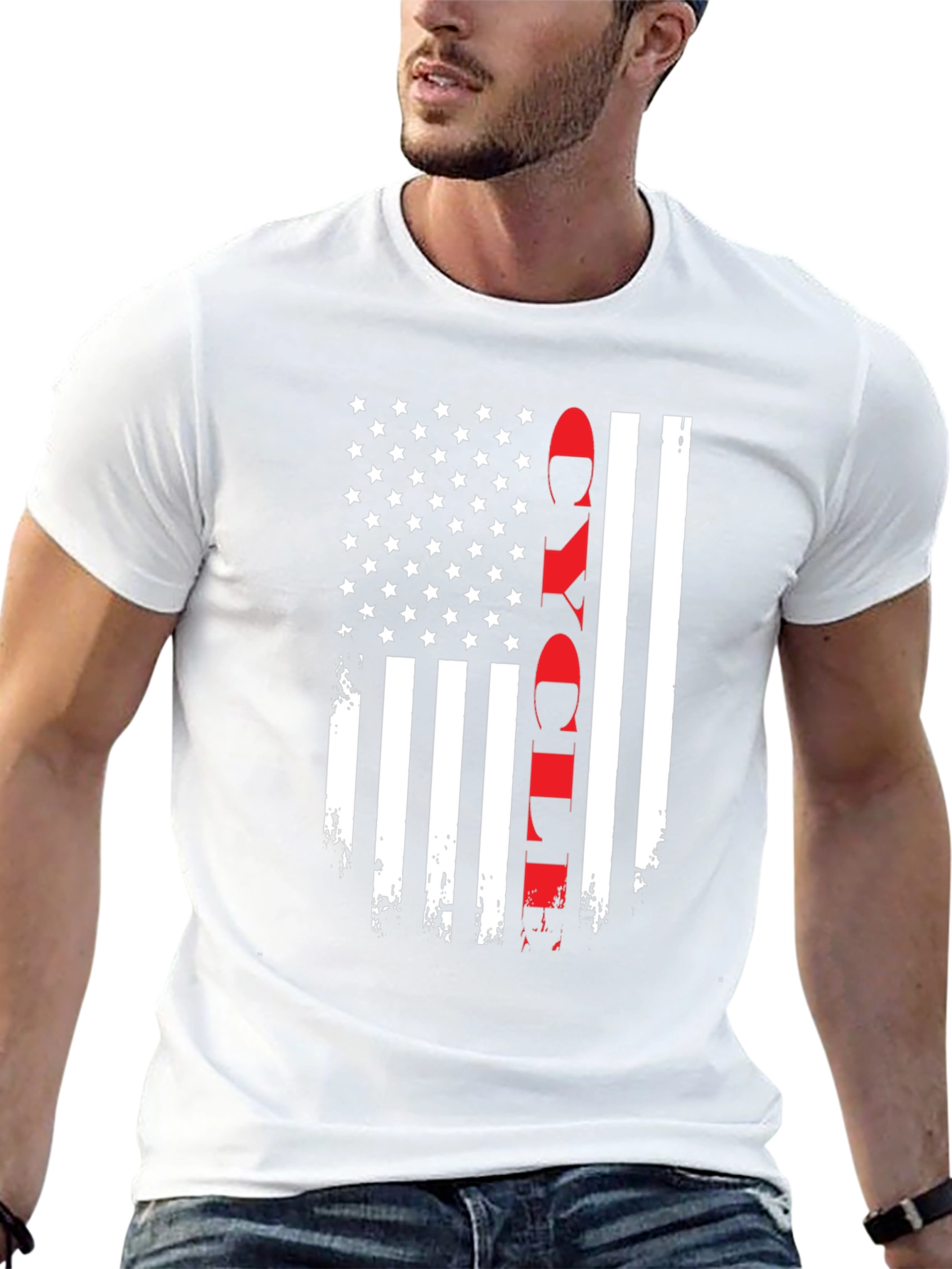 Distressed Flag Firefighter T-Shirt