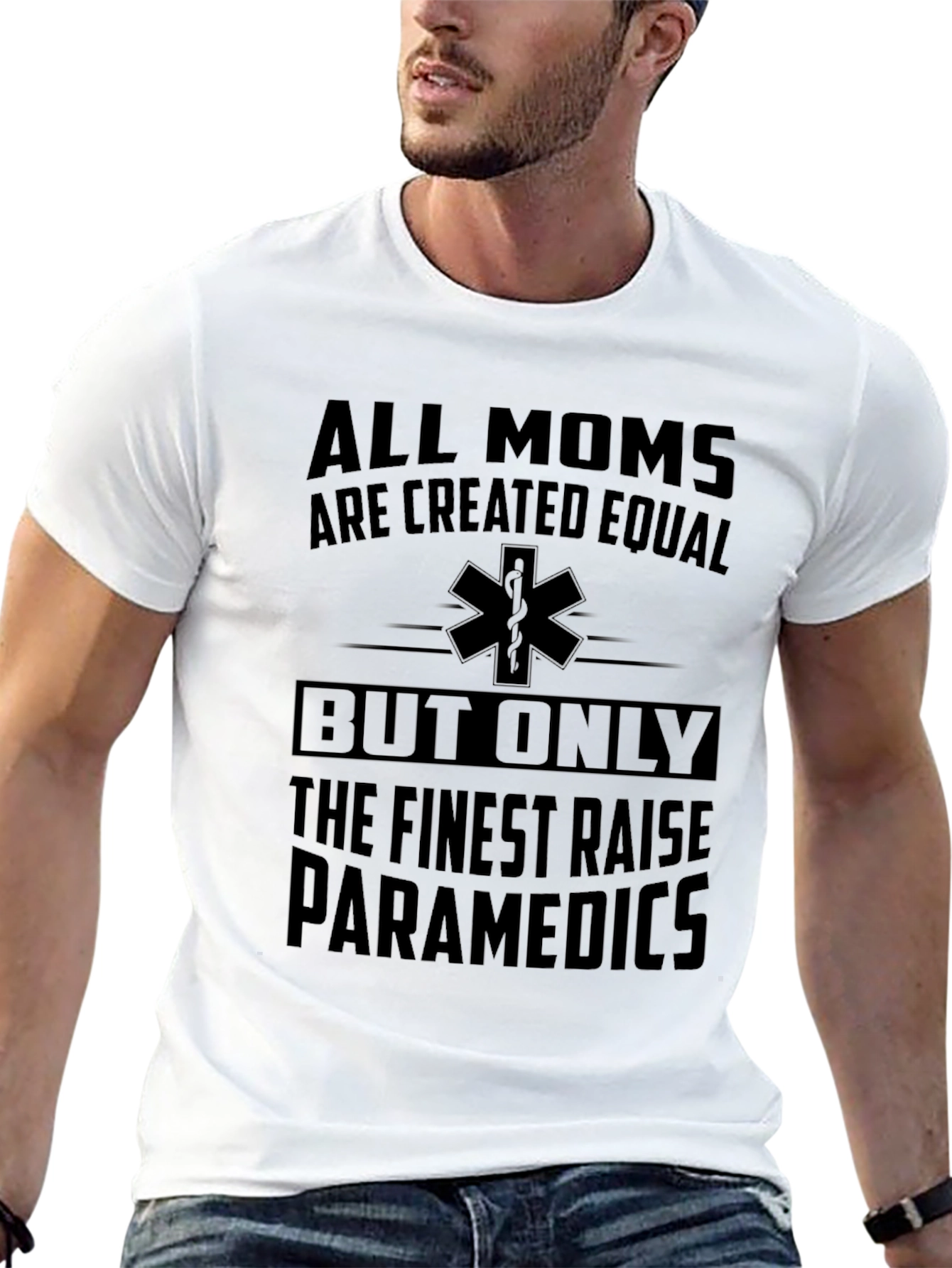 Finest Moms Raise Paramedics Graphic Tee