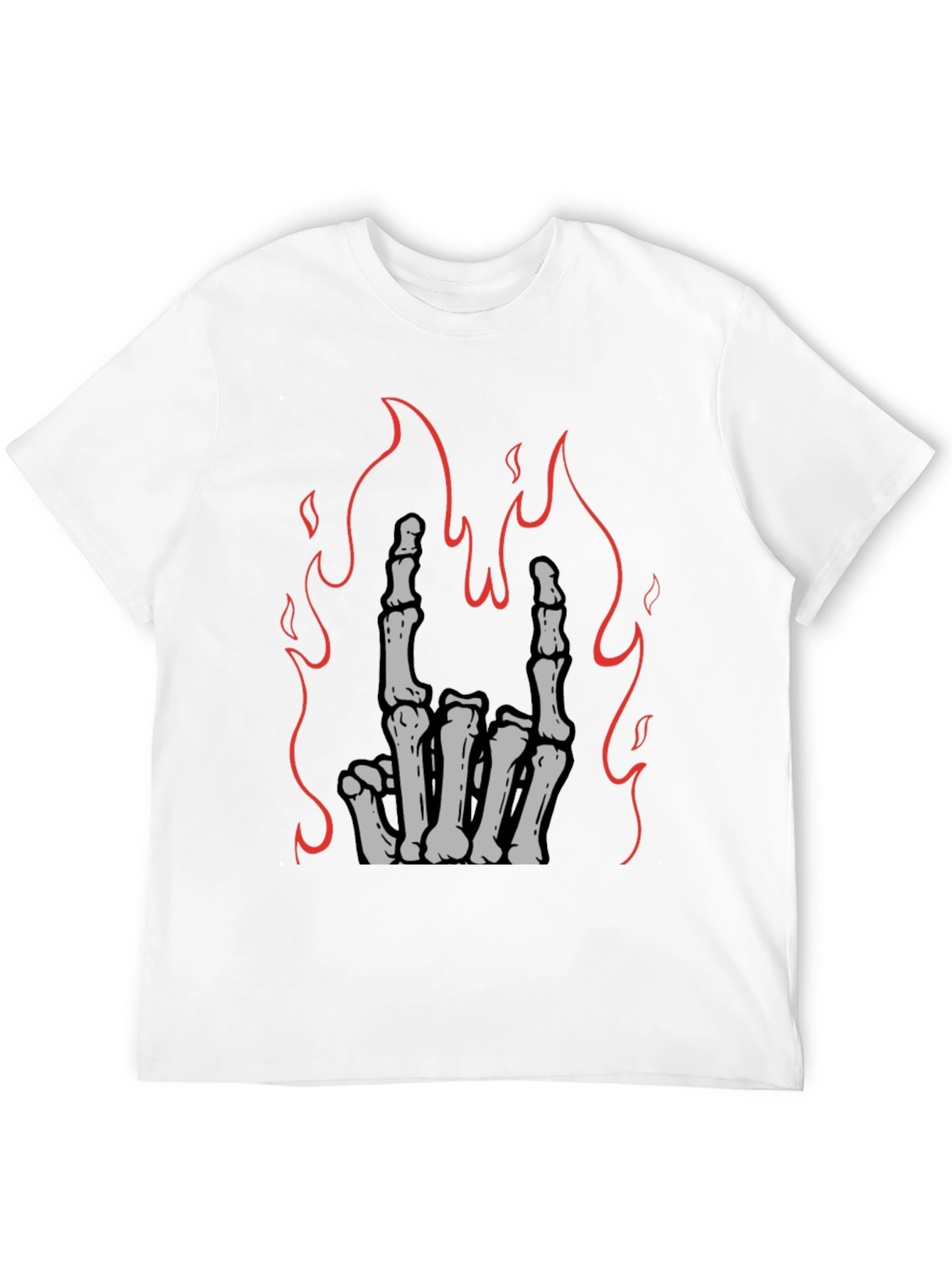 Rock On Skeleton Hand Graphic Tee