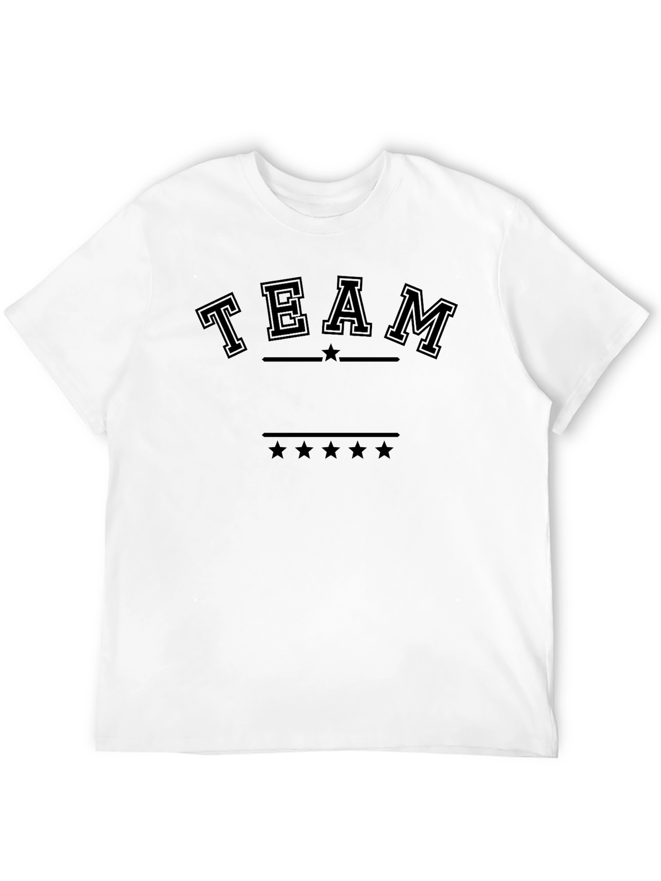 Team Graphic Print Crew Neck T-Shirt