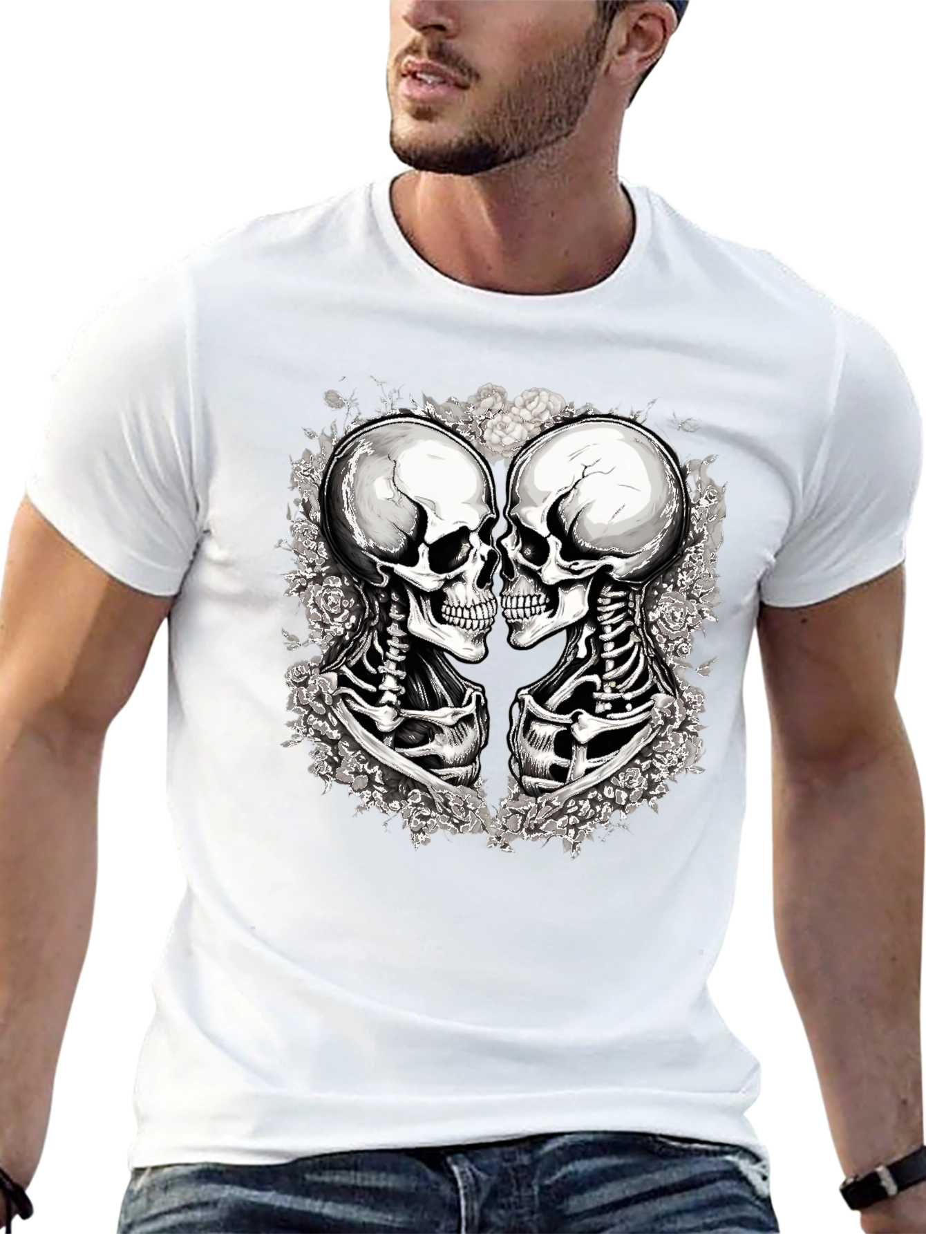 Skull Couple T-Shirt - Gothic Romance