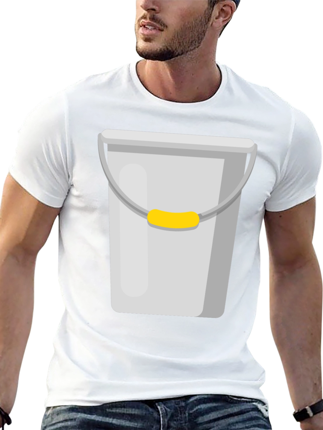 Novelty Bucket Graphic T-Shirt - Quirky Design