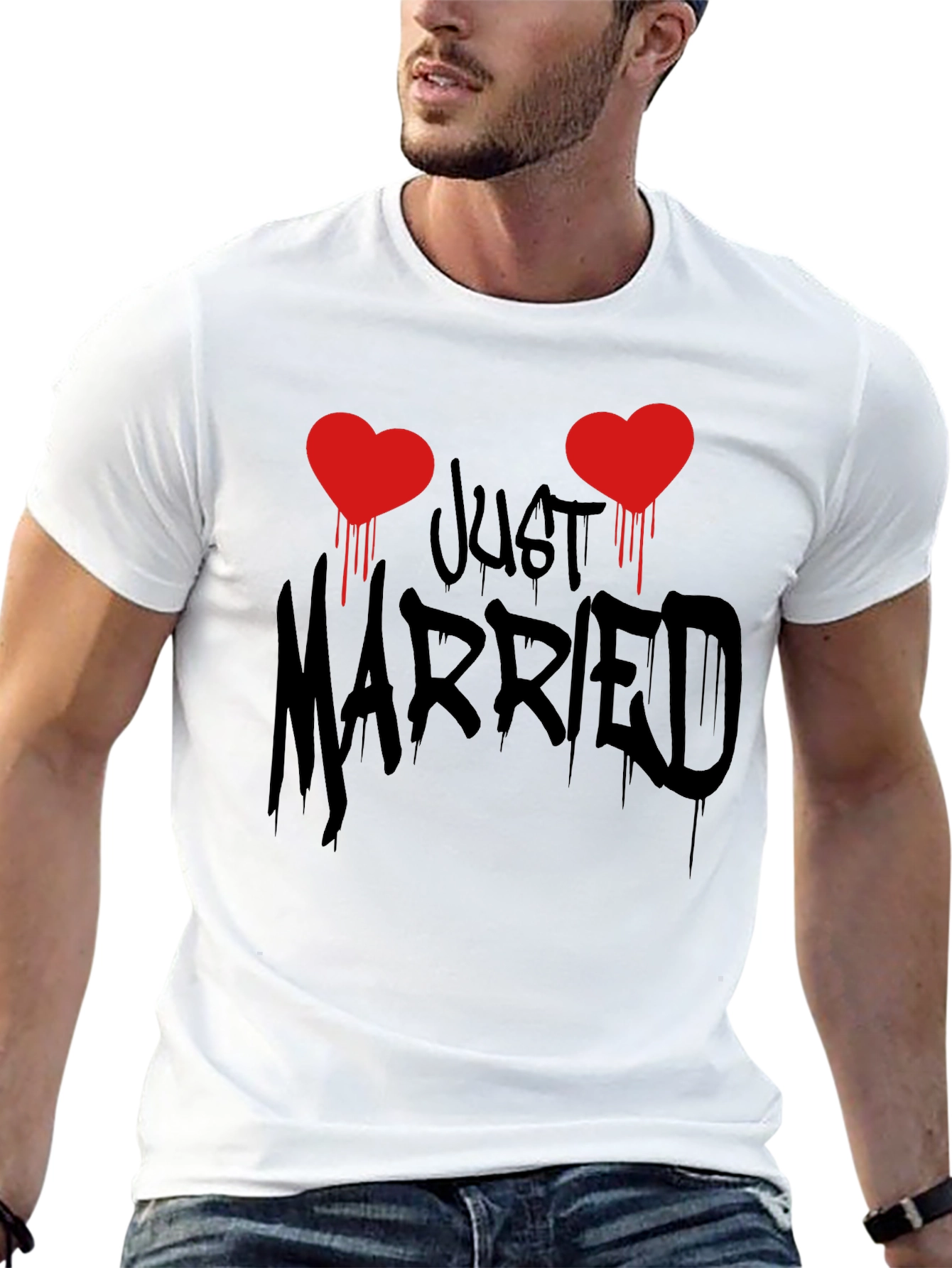 Just Married T-Shirt - Newlywed Couple Tee