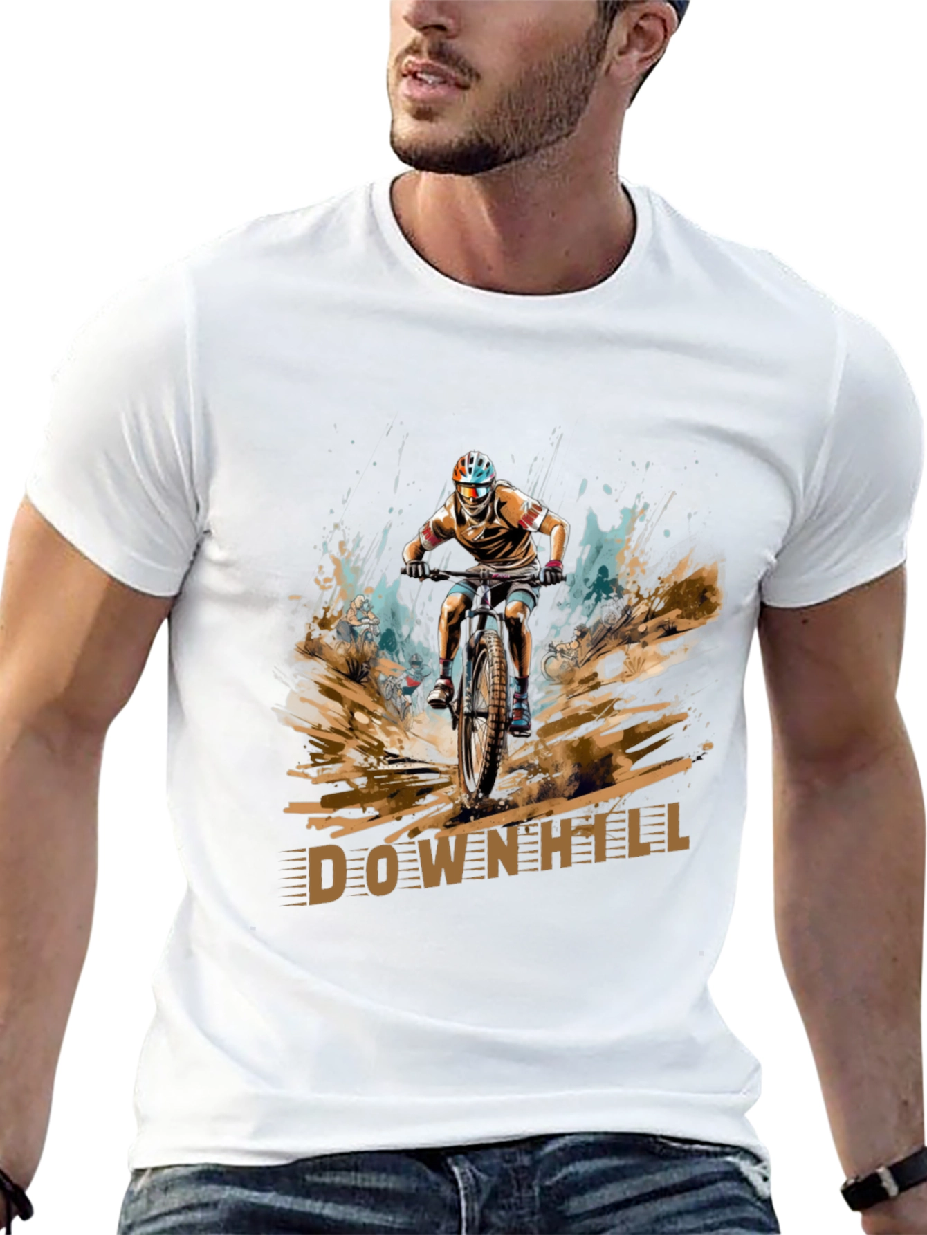 Downhill Mountain Bike Graphic Tee - Adventure Ready