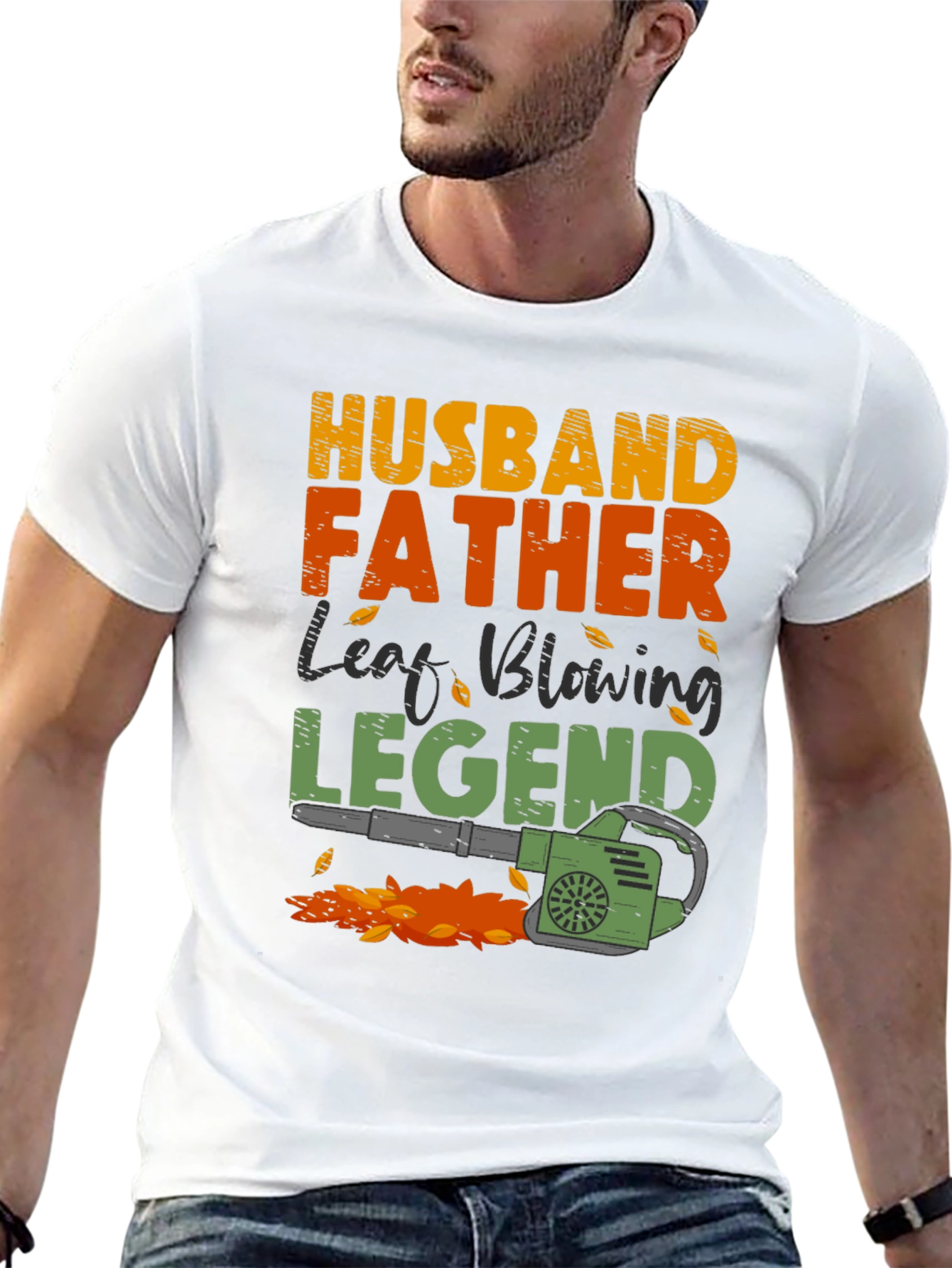 Husband Father Leaf Blowing Legend T-Shirt