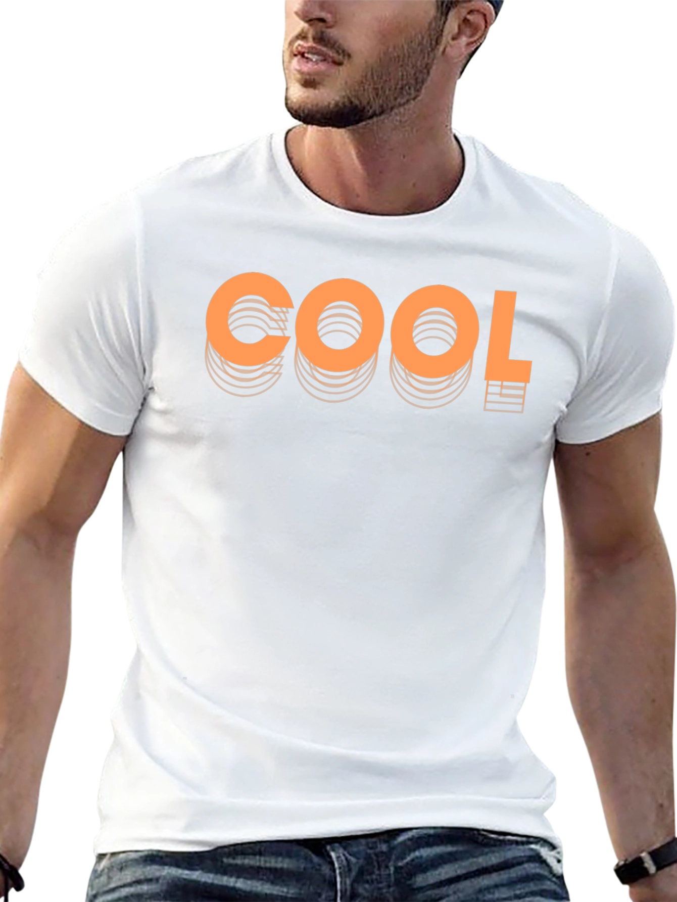 Cool Graphic Print Black Tee
