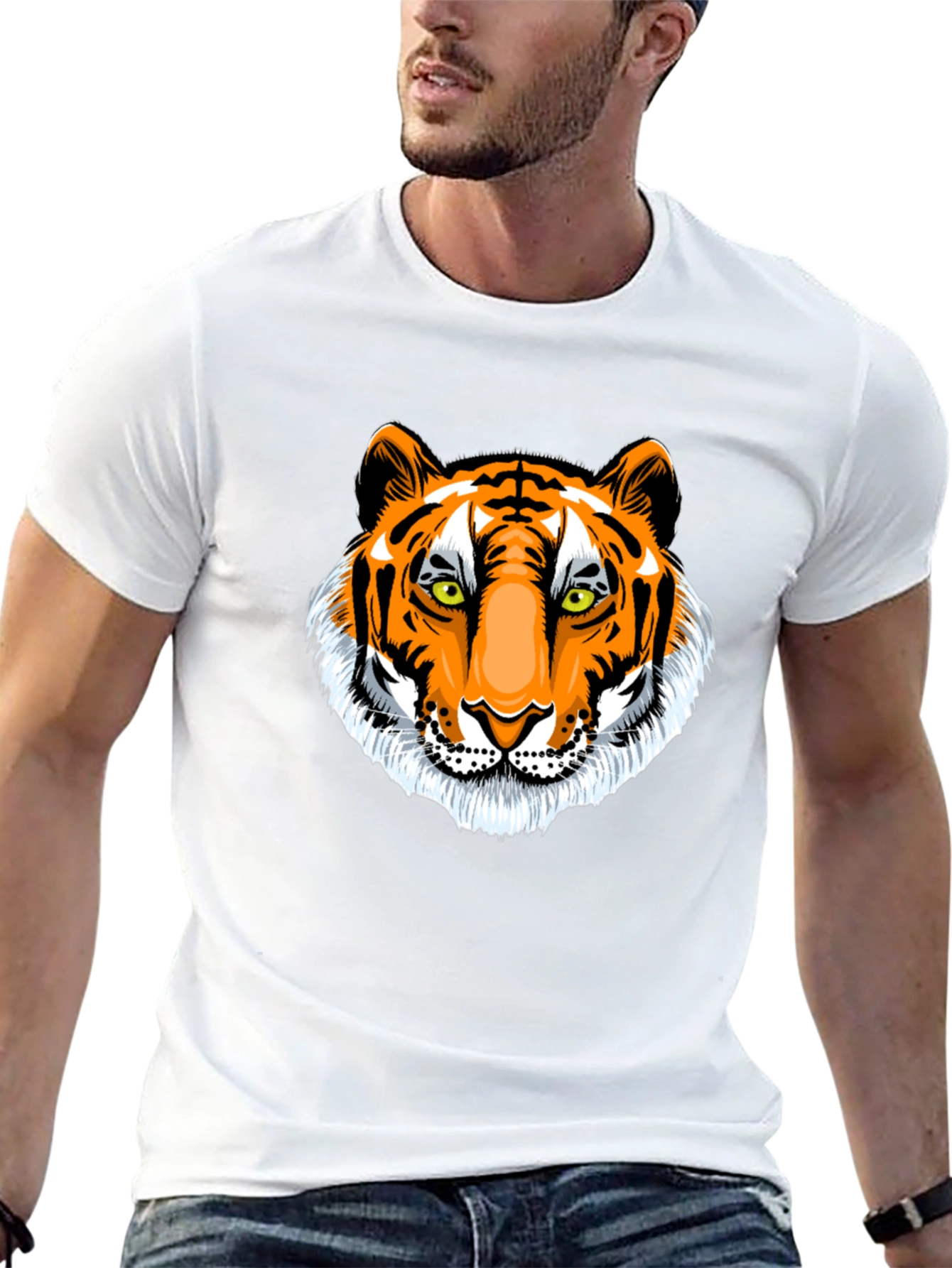 Tiger Graphic Black T-Shirt - Animal Print Tee