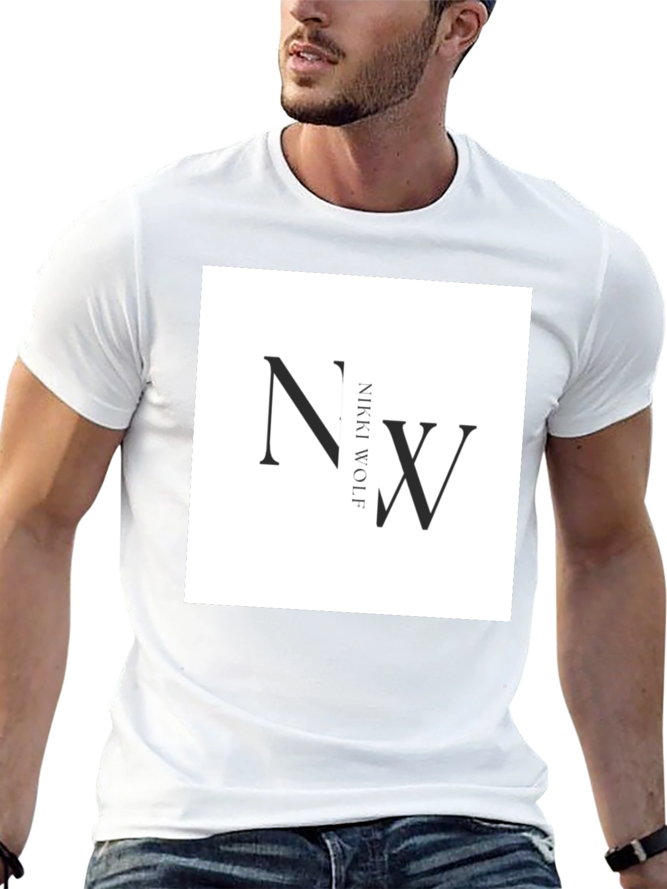 Nikki Wolf Black T-Shirt - Modern Graphic Tee