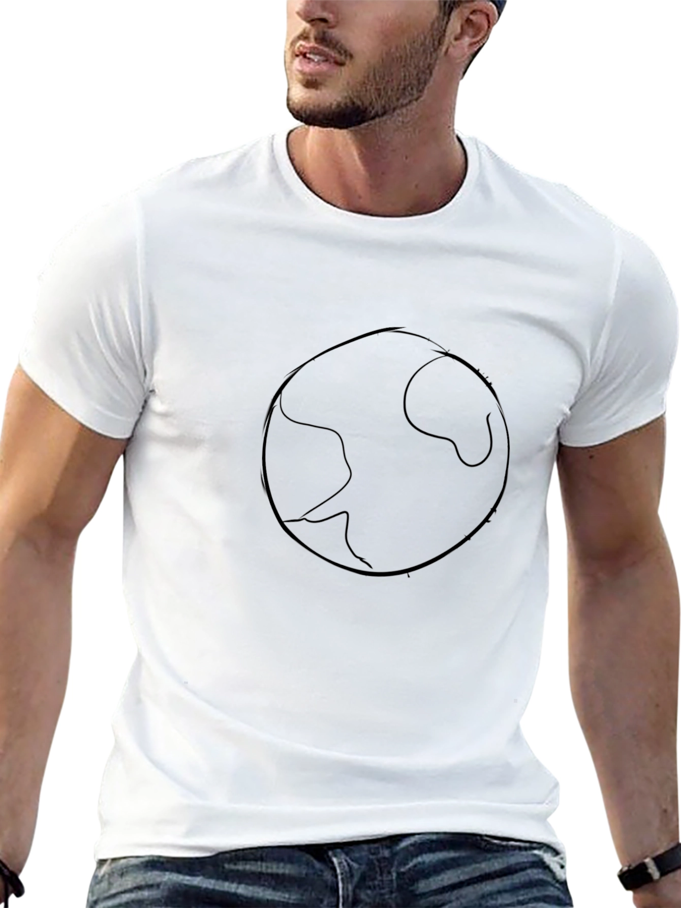 Earth Graphic Tee - Black Cotton Comfort