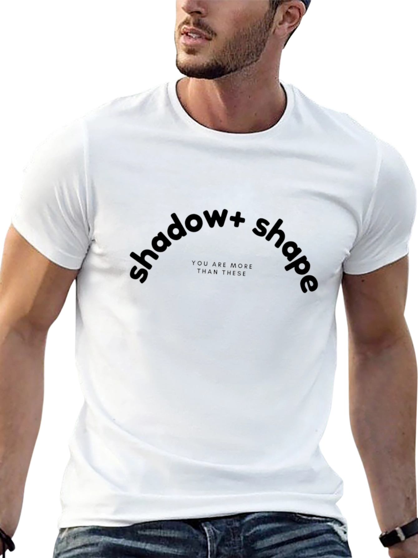 Shadow + Shape Black Graphic Tee