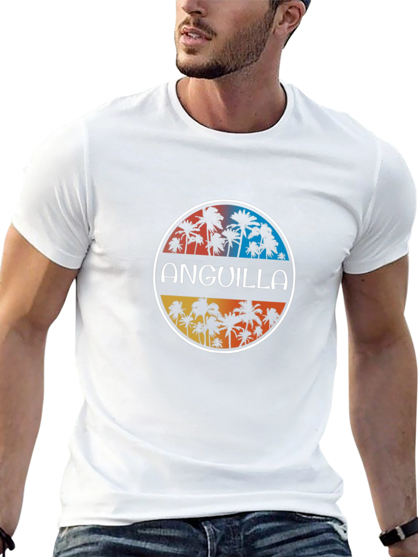 Anguilla Palm Tree Graphic Tee