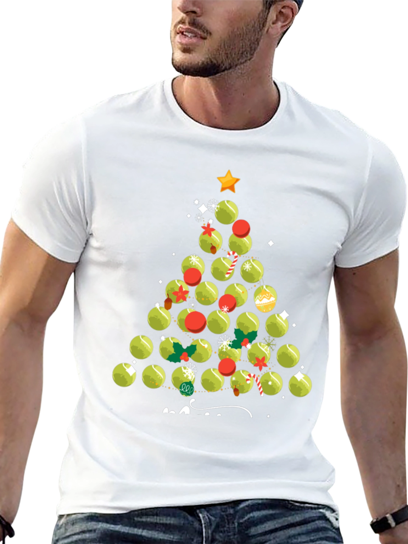 Tennis Ball Christmas Tree T-Shirt
