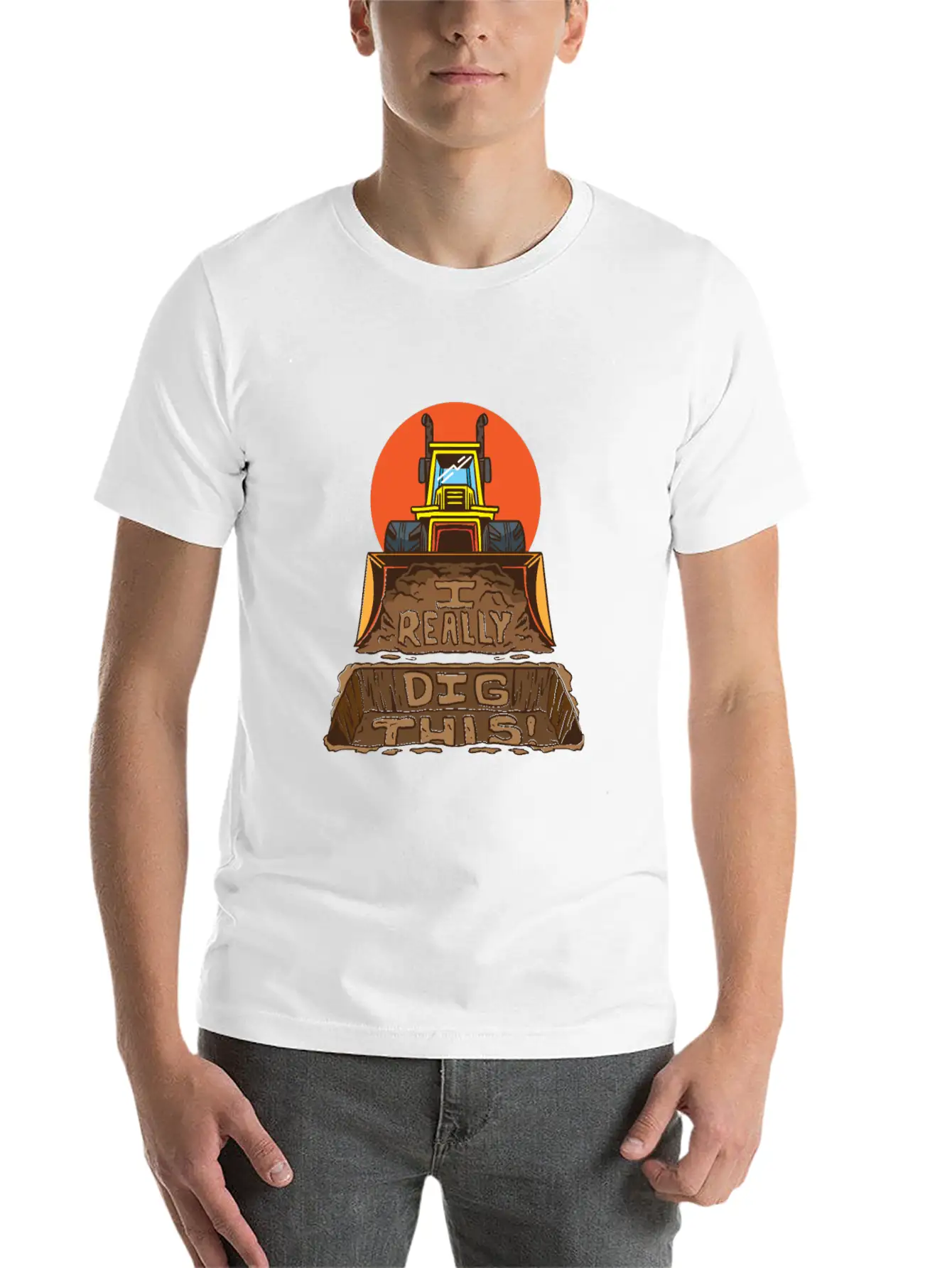 Vehicle Dig This Unisex Casual T-Shirt – Clean Design For Daily Comfort