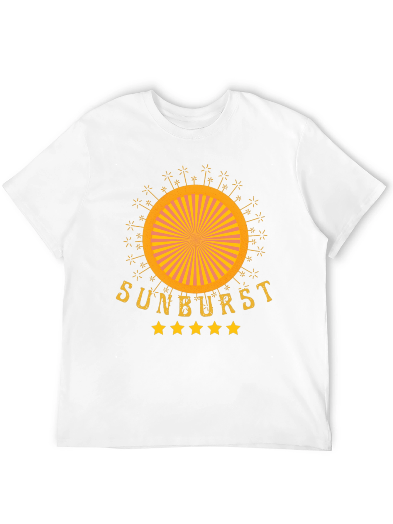 Sunburst Graphic Tee - Retro Style Cotton T-Shirt