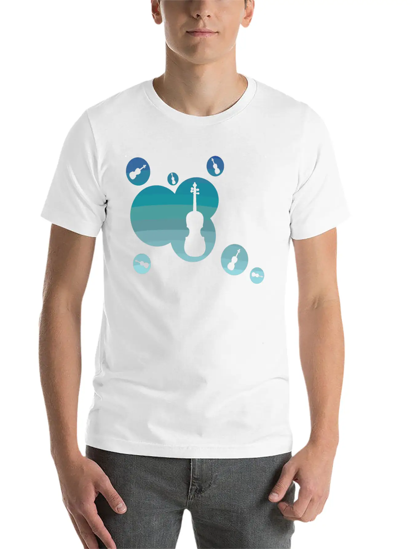 Violin Instrument Unisex Casual T-Shirt – Clean Design For Daily Comfort