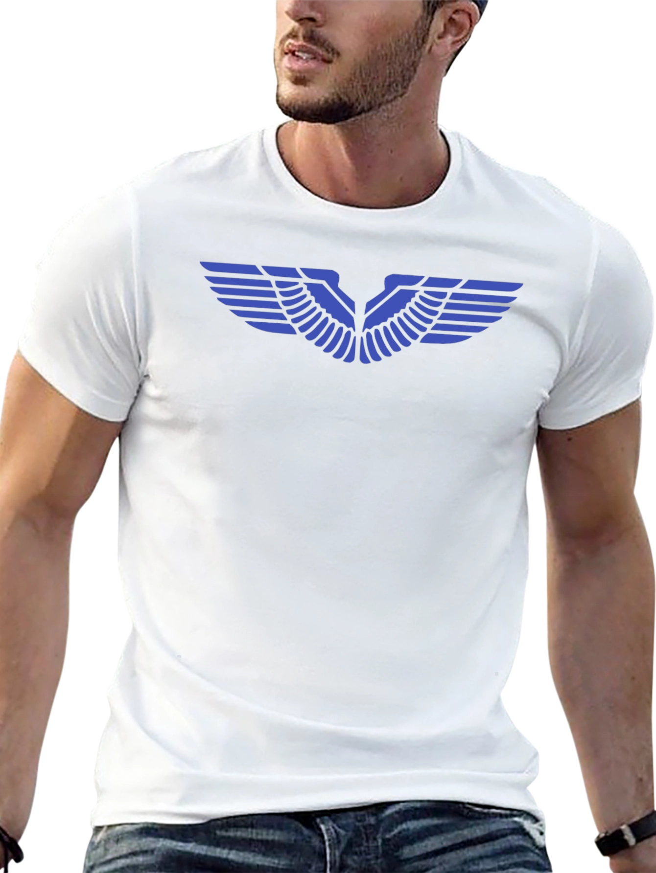Winged Design Black T-Shirt