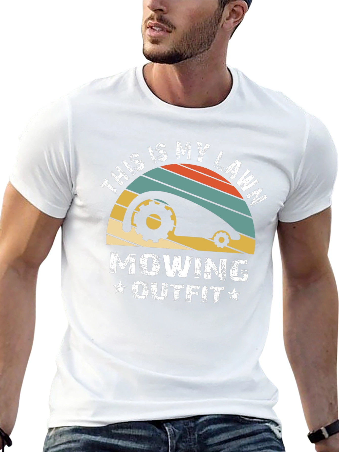 Lawn Mowing Outfit T-Shirt: Perfect for Gardening Enthusiasts