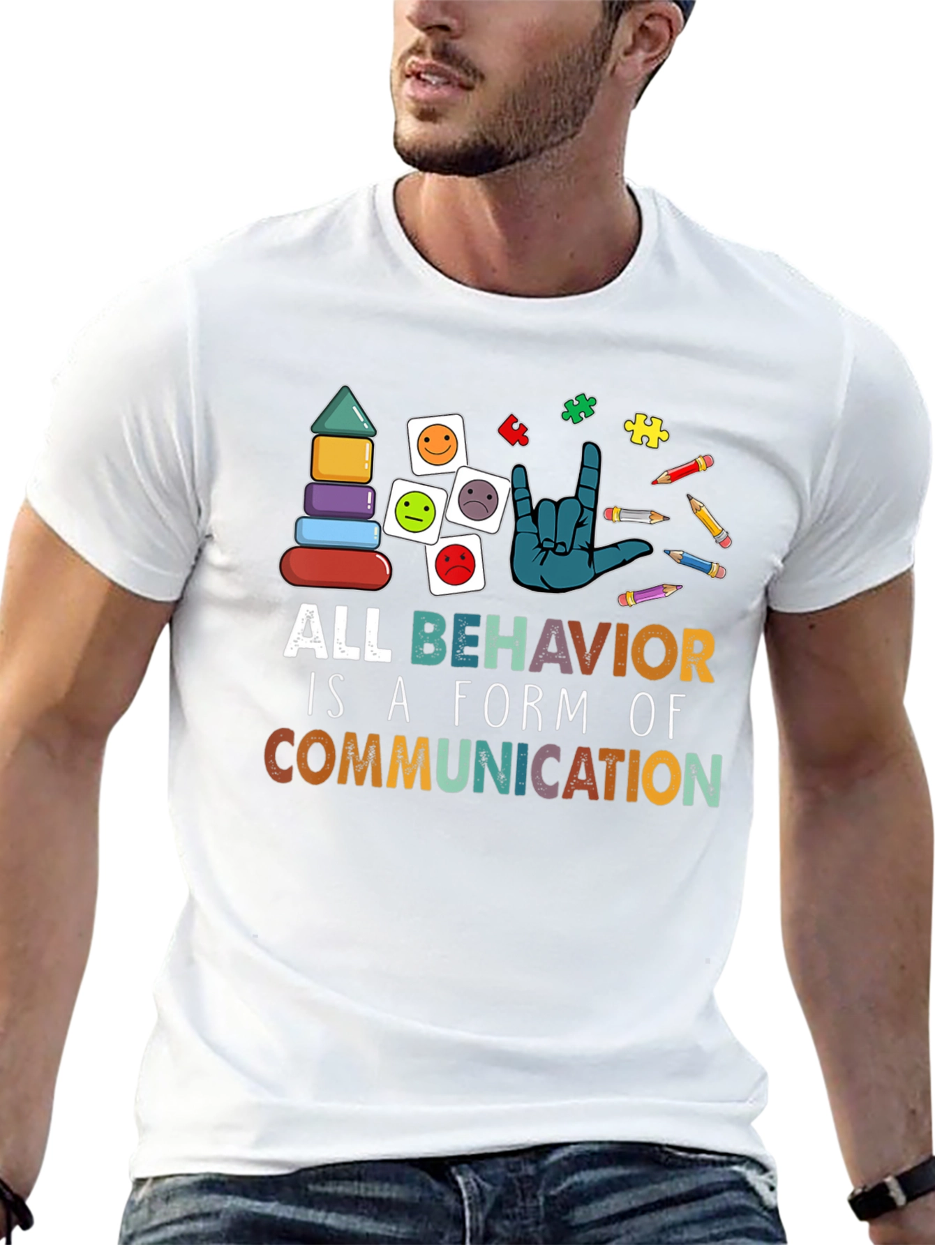 All Behavior is Communication Autism Awareness T-Shirt