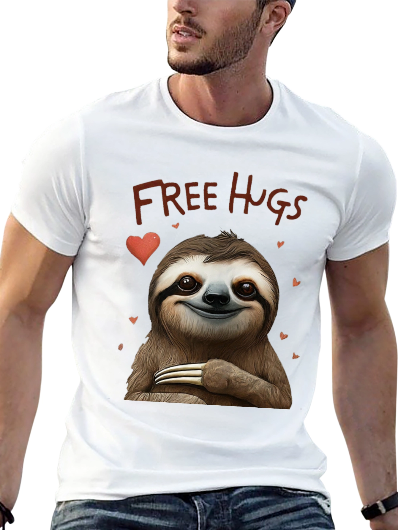 Sloth Free Hugs Graphic T-Shirt