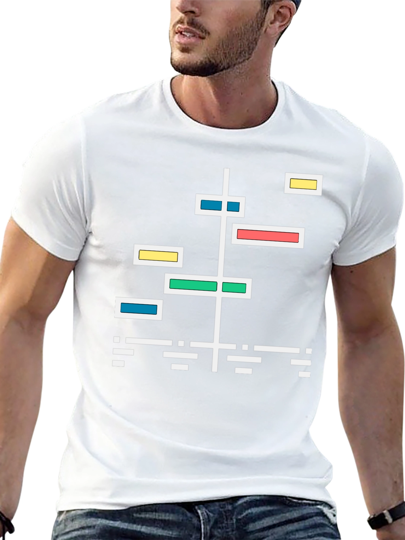 Abstract Graphic Tee - Modern Geometric Design