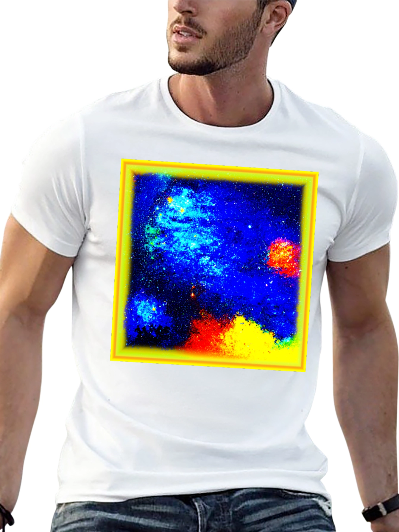 Nebula Graphic Tee - Black Cotton Blend