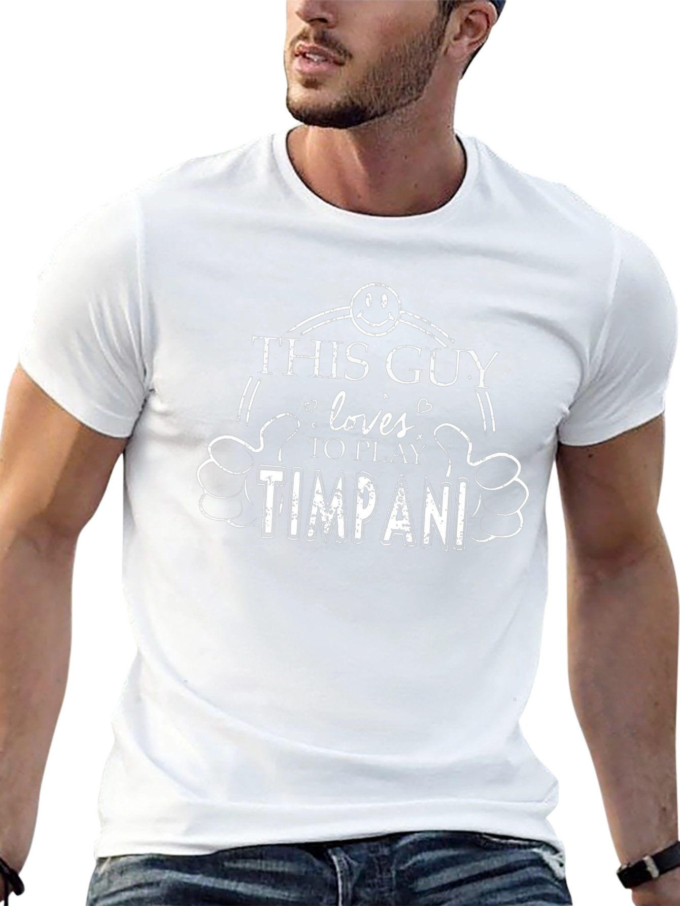 This Guy Loves to Play Timpani Black T-Shirt