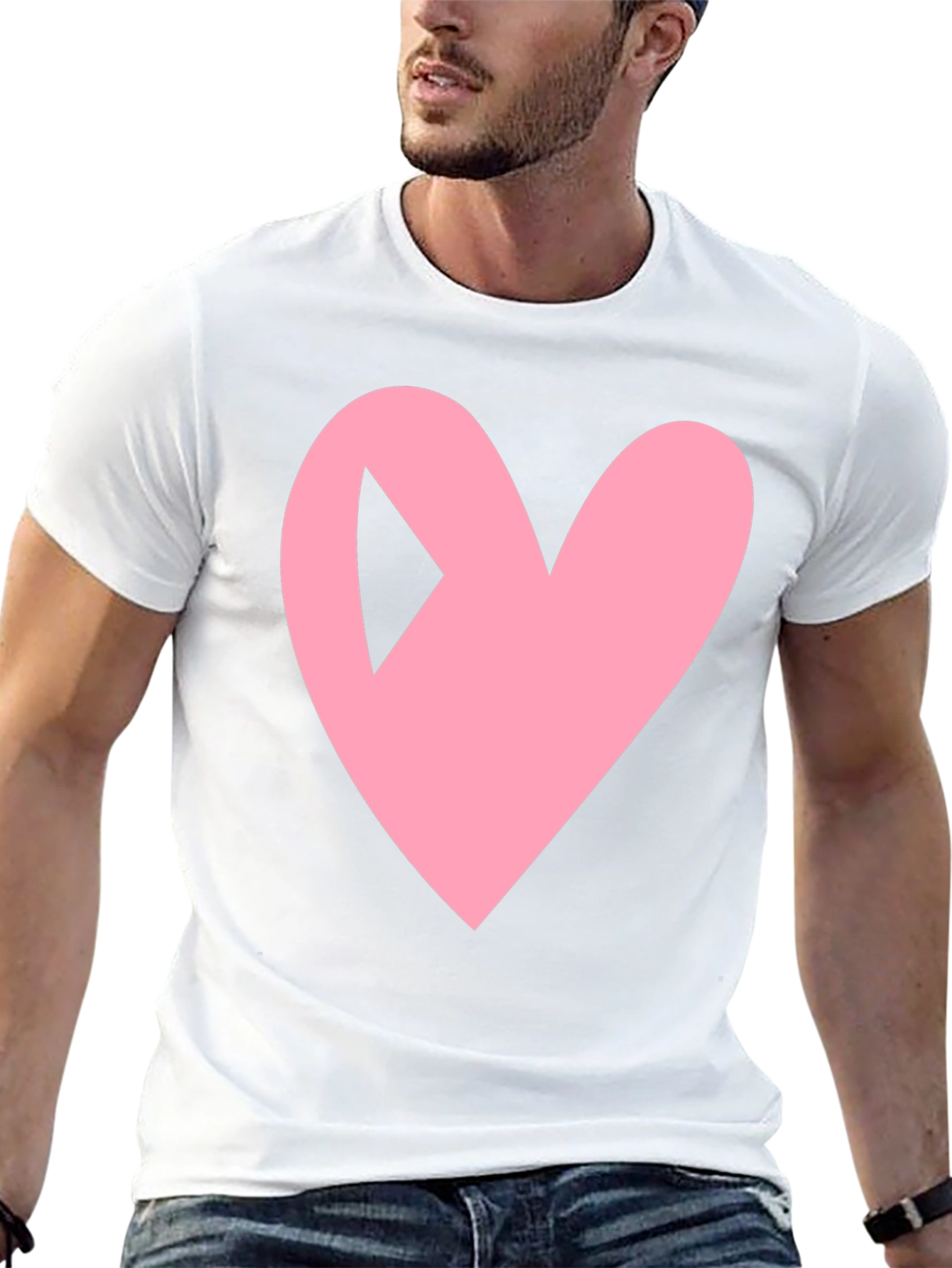 Heart Play Button Black Tee