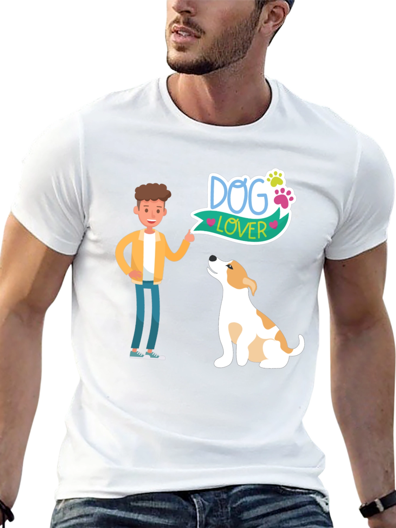 Dog Lover Graphic Tee - Mens Black T-Shirt