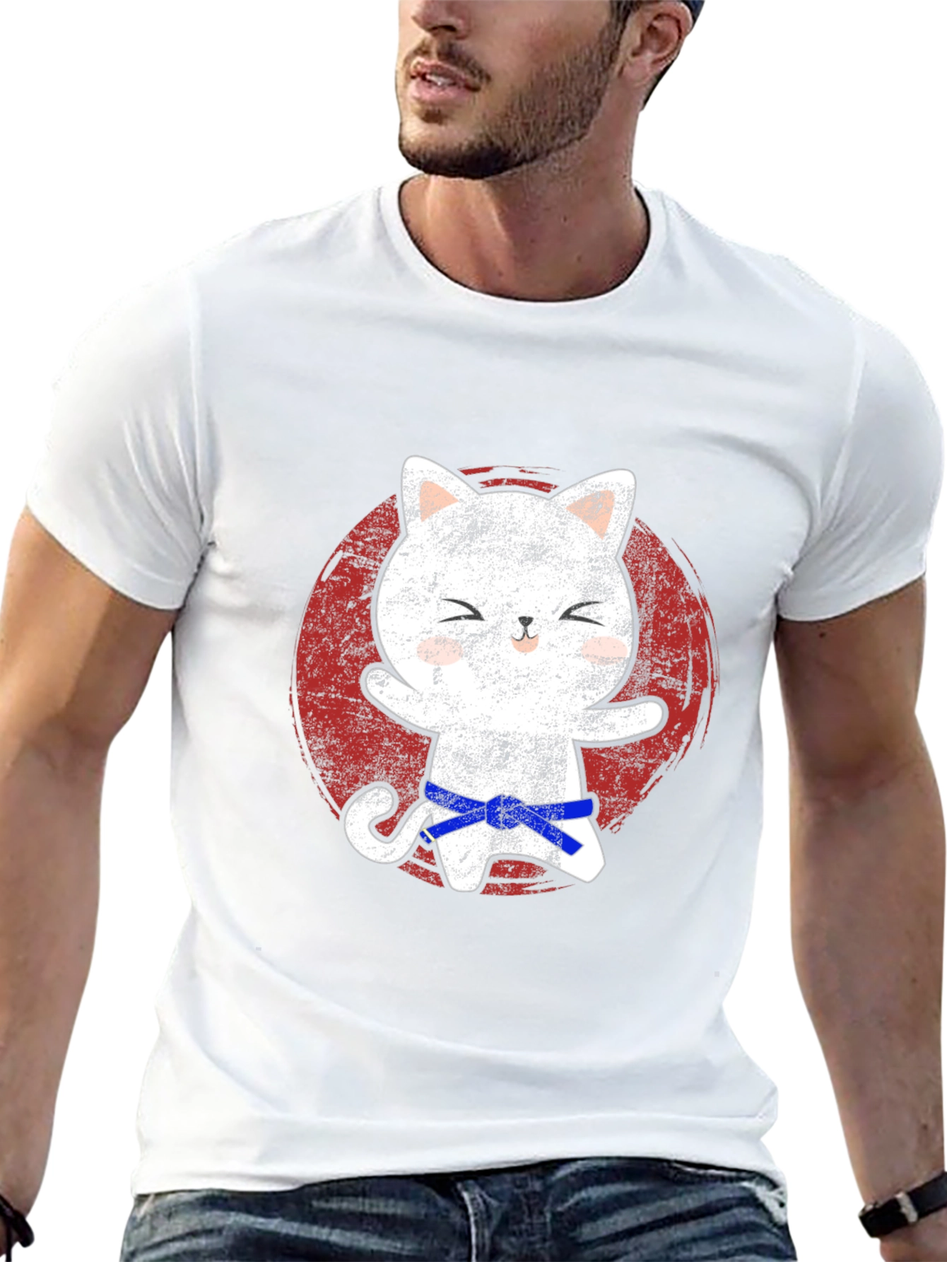 Karate Cat T-Shirt - Funny Martial Arts Kitten Tee
