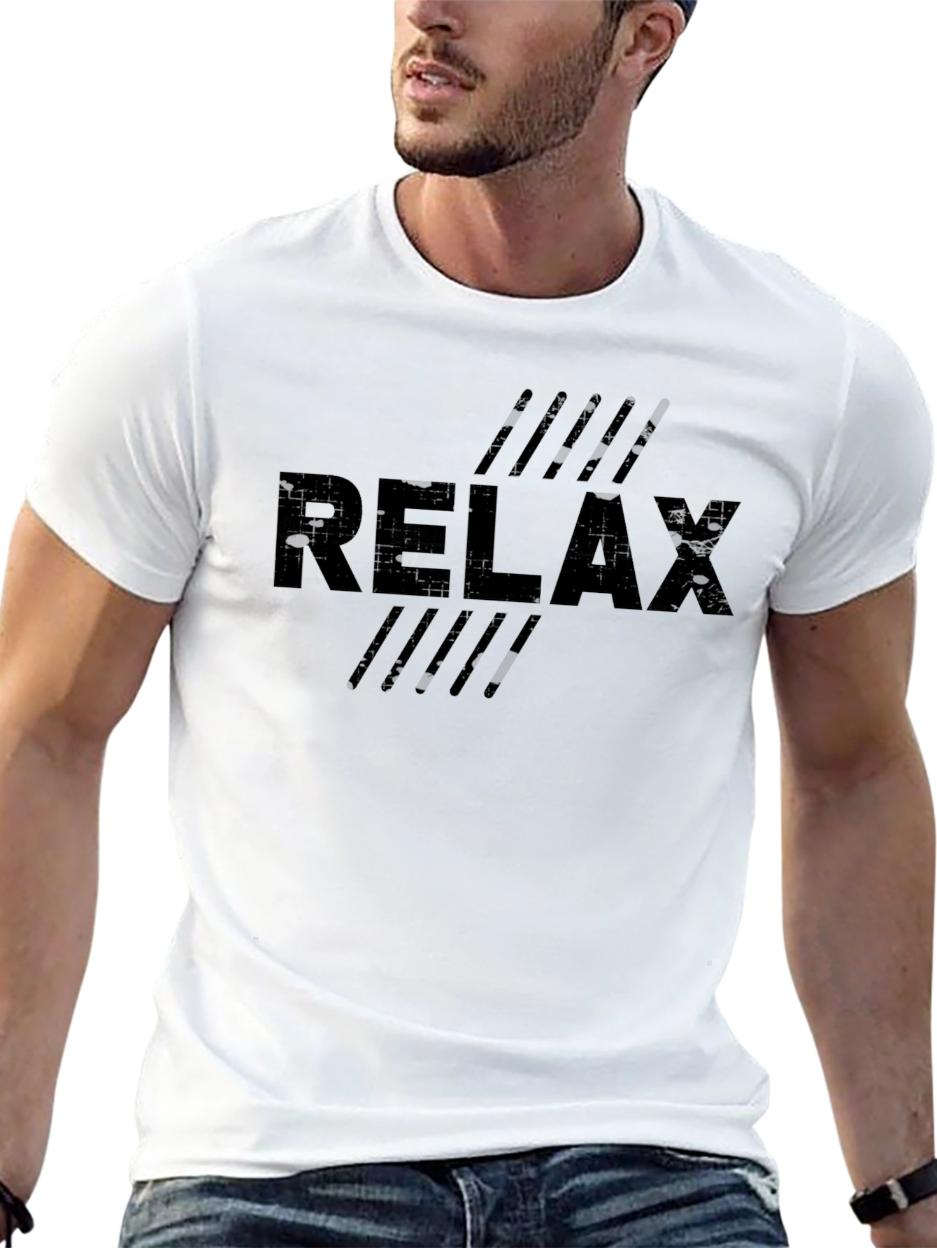 Relax Graphic Tee - Comfortable Black T-Shirt