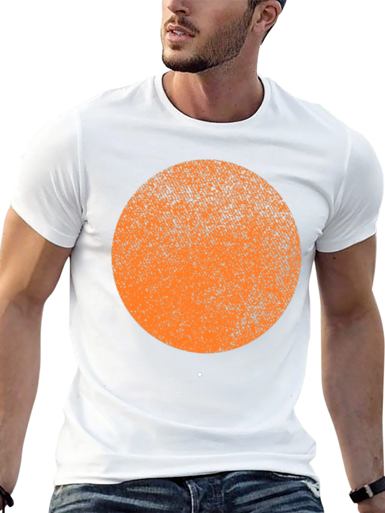Abstract Graphic Print T-Shirt - Black Cotton Blend