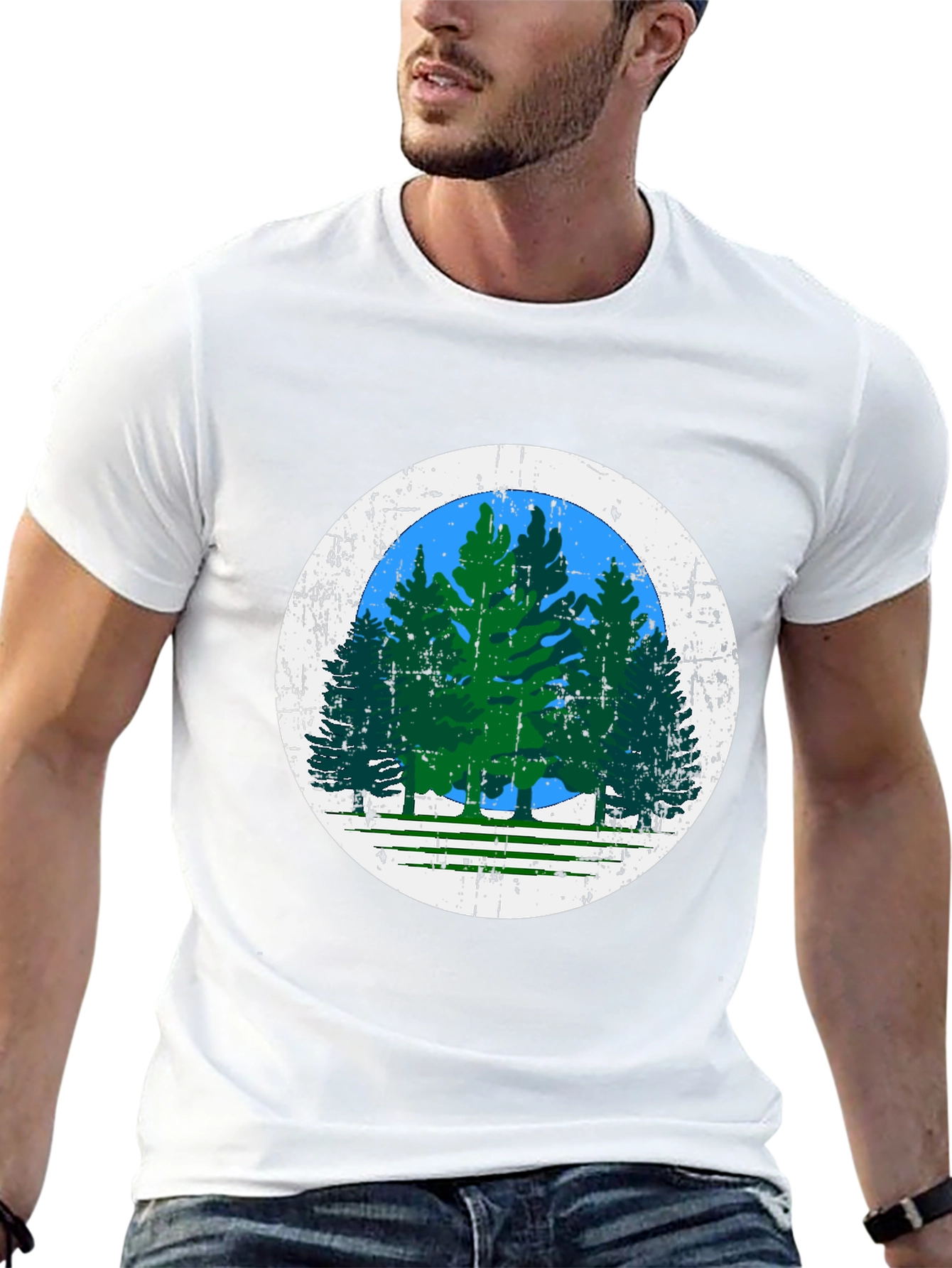 Nature Scene Black Tee