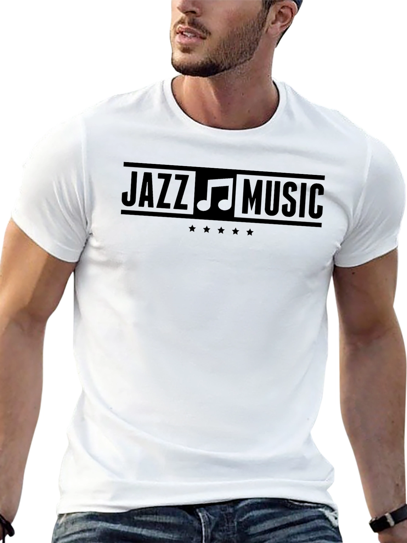 Jazz Music Black Graphic Tee