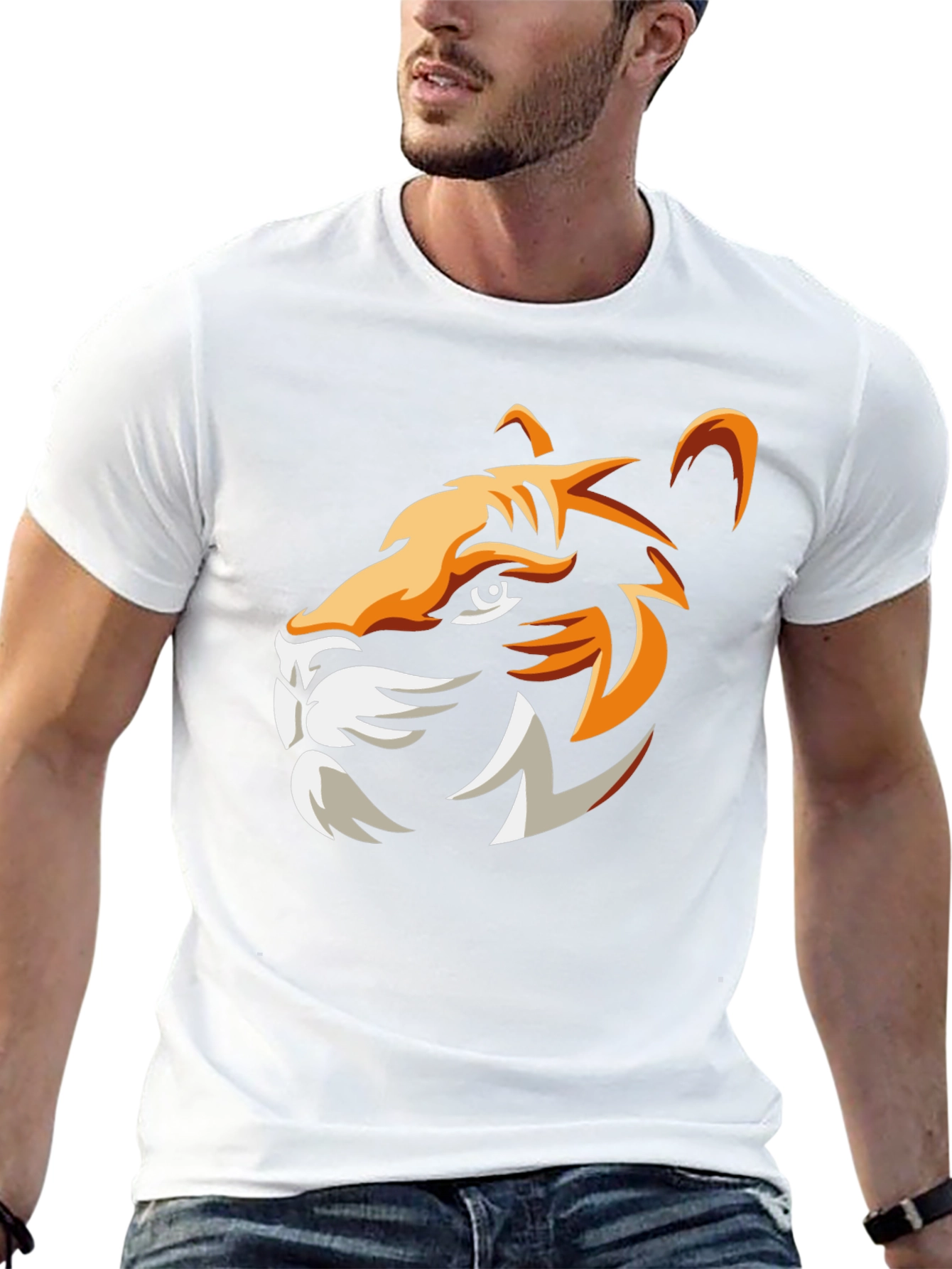 Tiger Graphic Black T-Shirt - Stylish Mens Tee