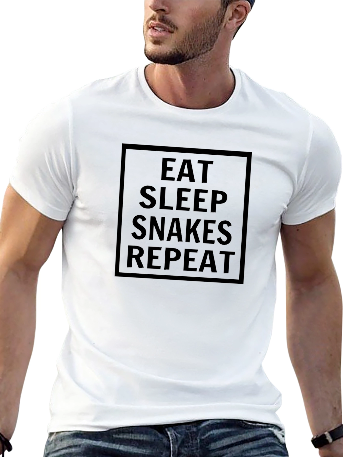Eat Sleep Snakes Repeat Black T-Shirt