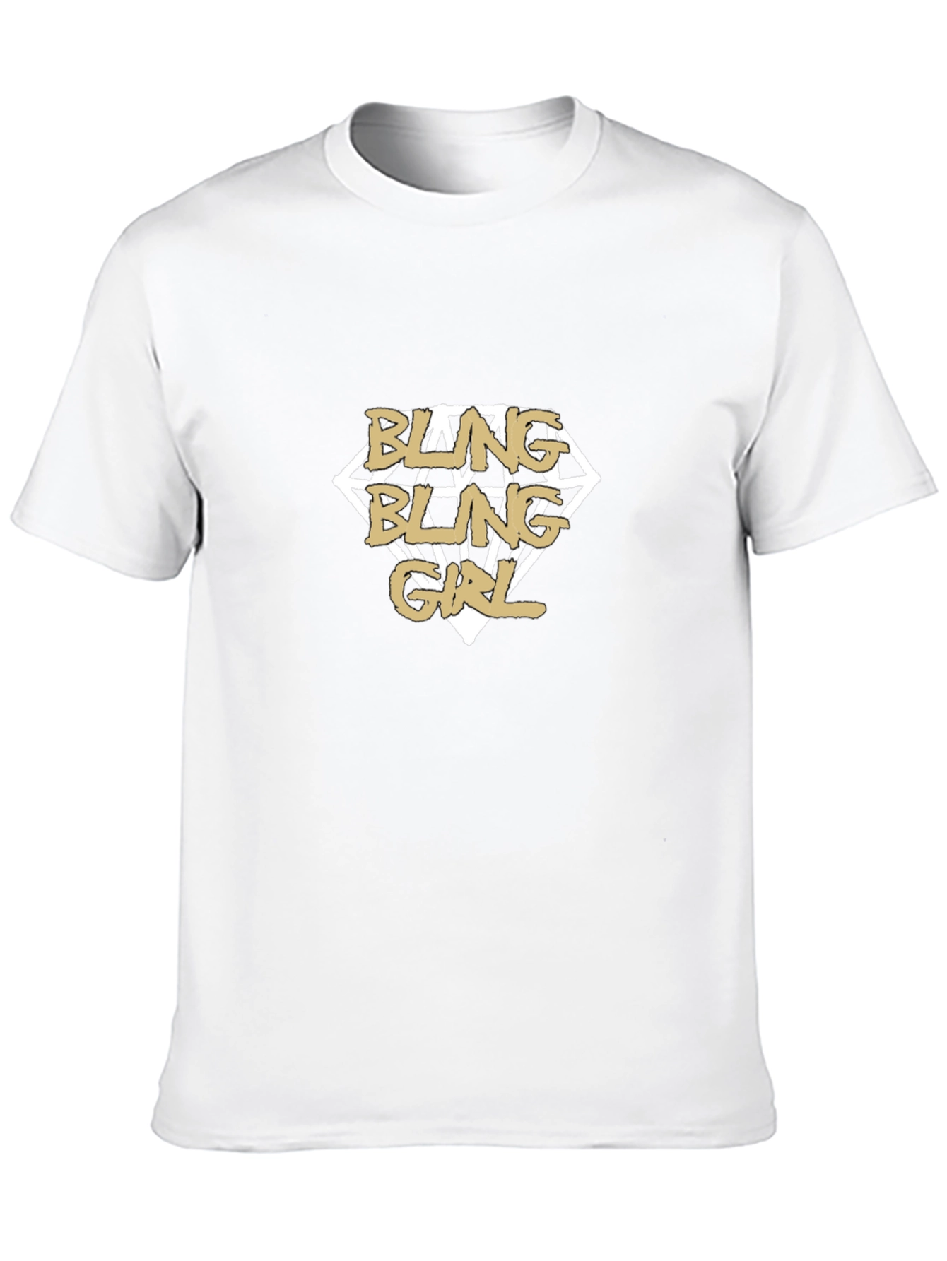 Bling Bling Girl T-Shirt - Diamond Graphic