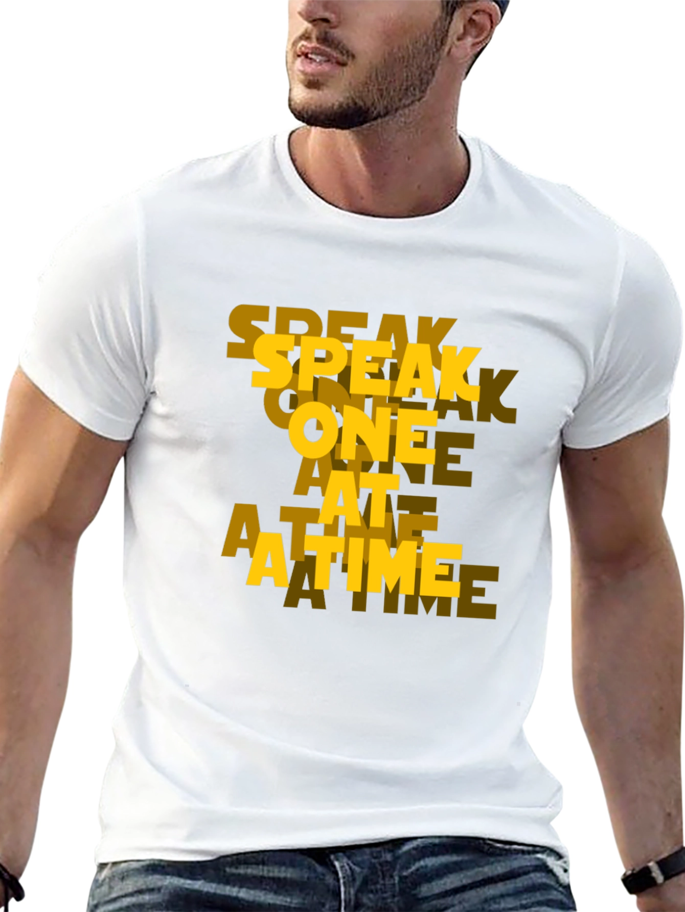 Speak One At A Time Black Graphic Tee