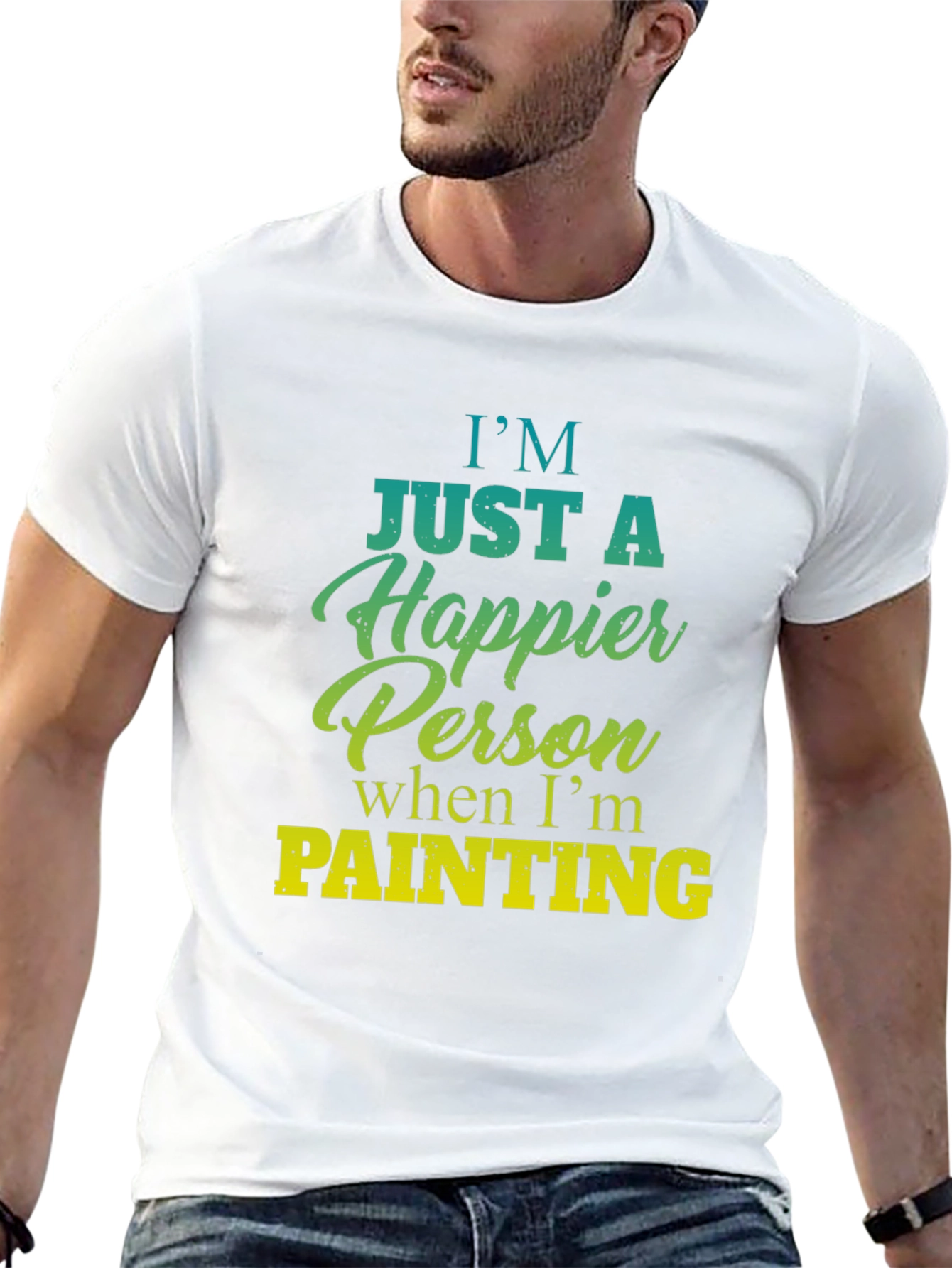 Happier Person Painting Graphic T-Shirt