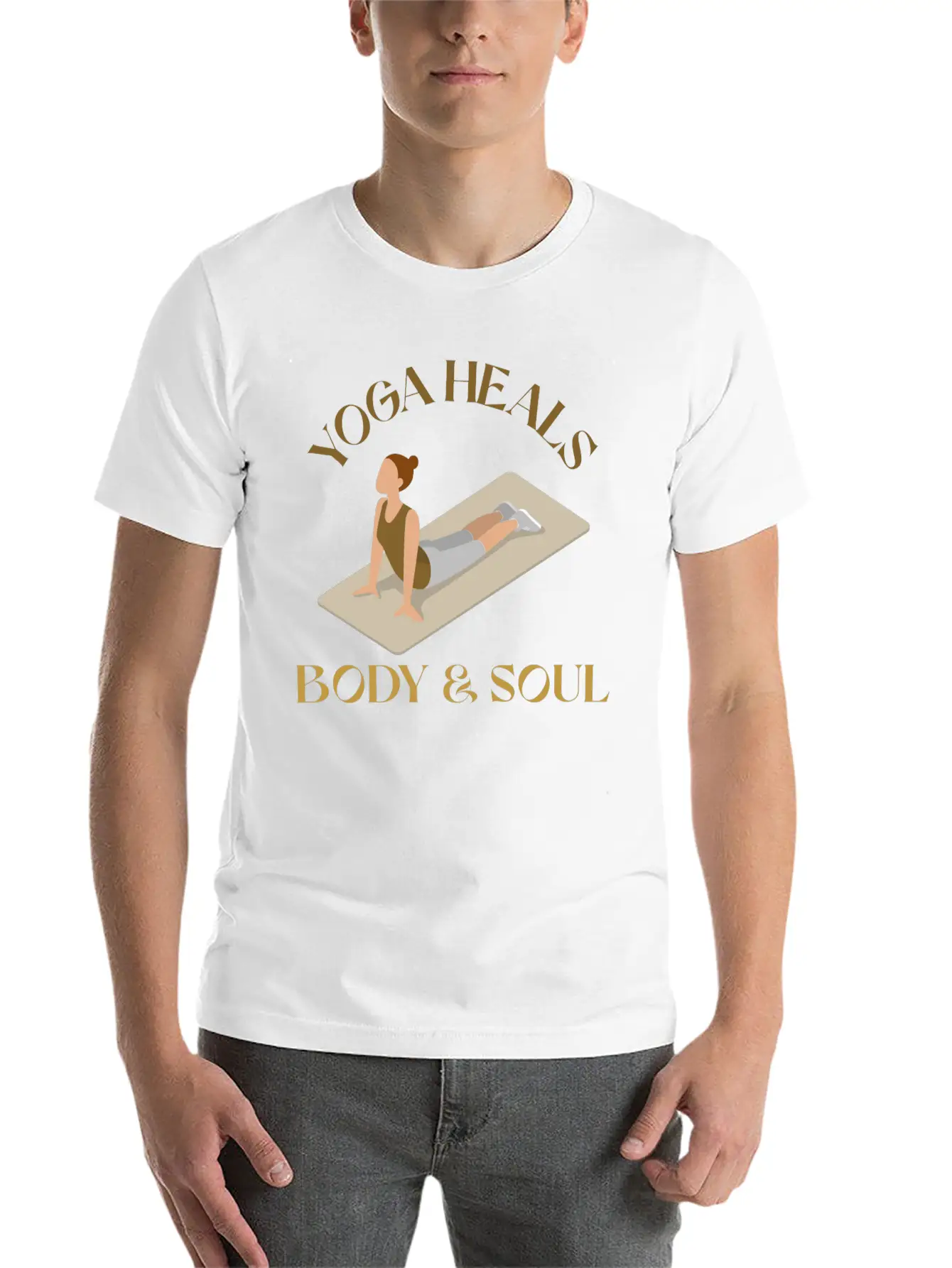 Yoga Heals Body & Soul Yoga Unisex Casual T-Shirt – Clean Design For Daily Comfort