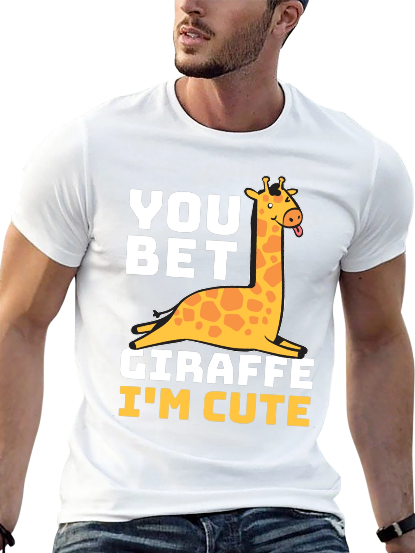 You Bet Giraffe Im Cute Black T-Shirt