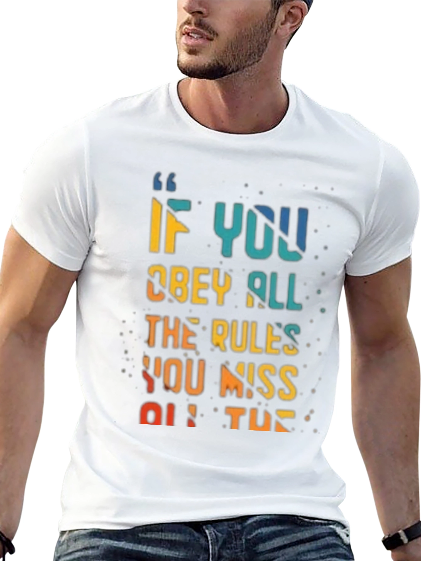 Rule Breaker T-Shirt - Vibrant Quote Design