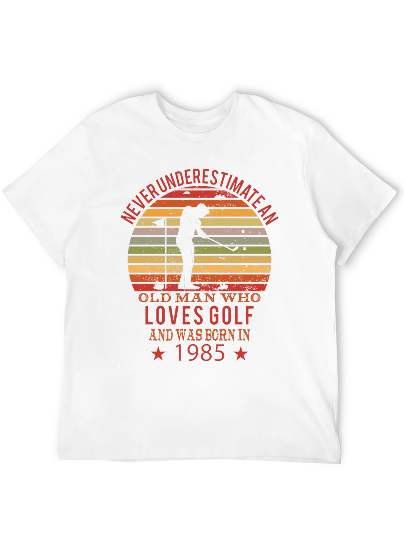 Never Underestimate Old Man Golf T-Shirt