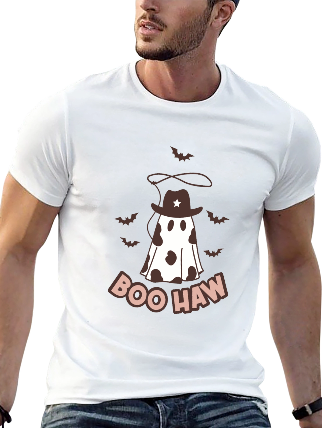 Boo Haw Cowboy Ghost Graphic Tee - Halloween Style