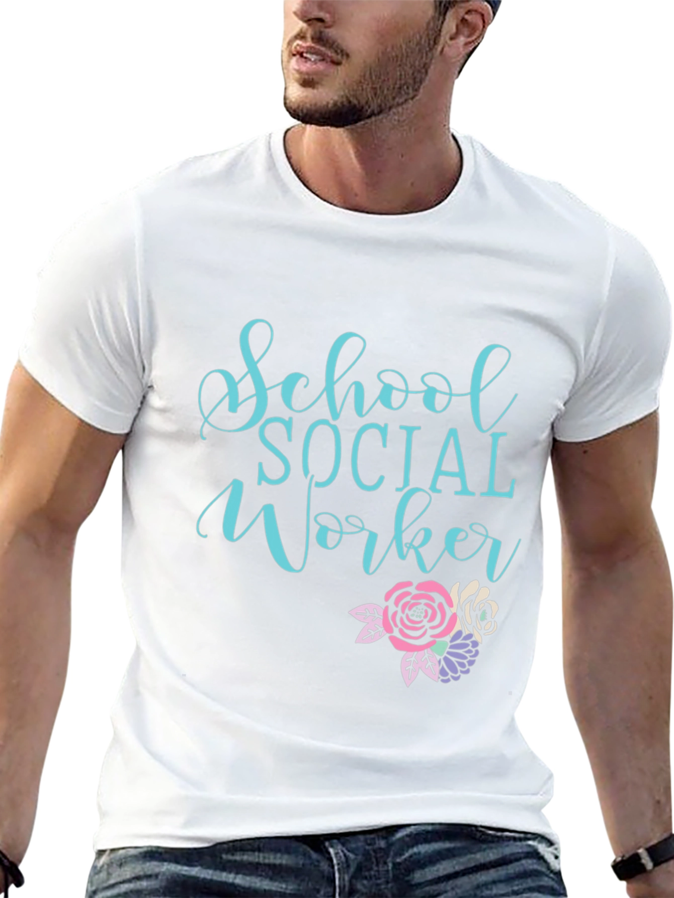 School Social Worker Graphic Tee - Black