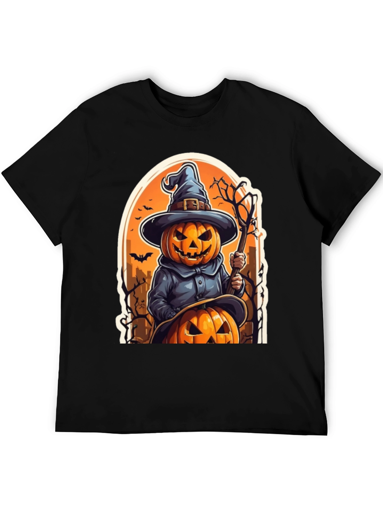 Spooky Halloween Pumpkin Witch T-Shirt