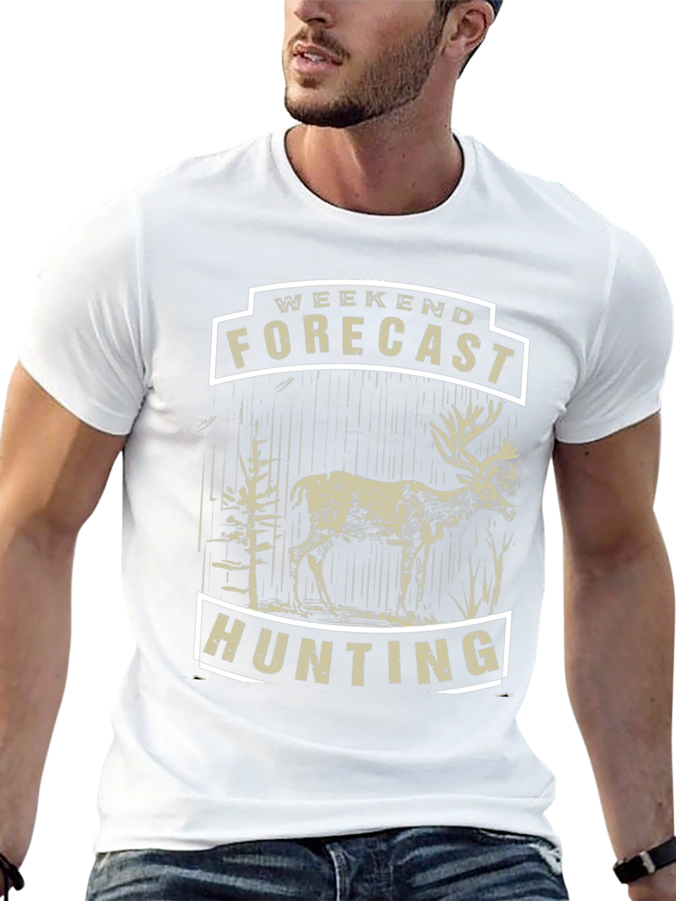 Weekend Forecast Hunting Tee - Deer Design